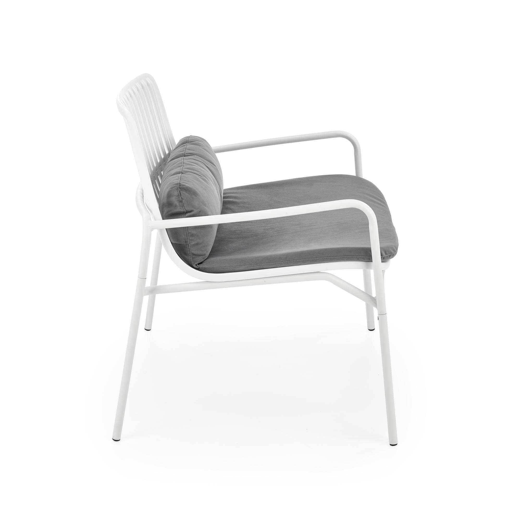 Krzesło ogrodowe Mebly - biały / popielaty krzesło ogrodowe mebly - biały / popielaty