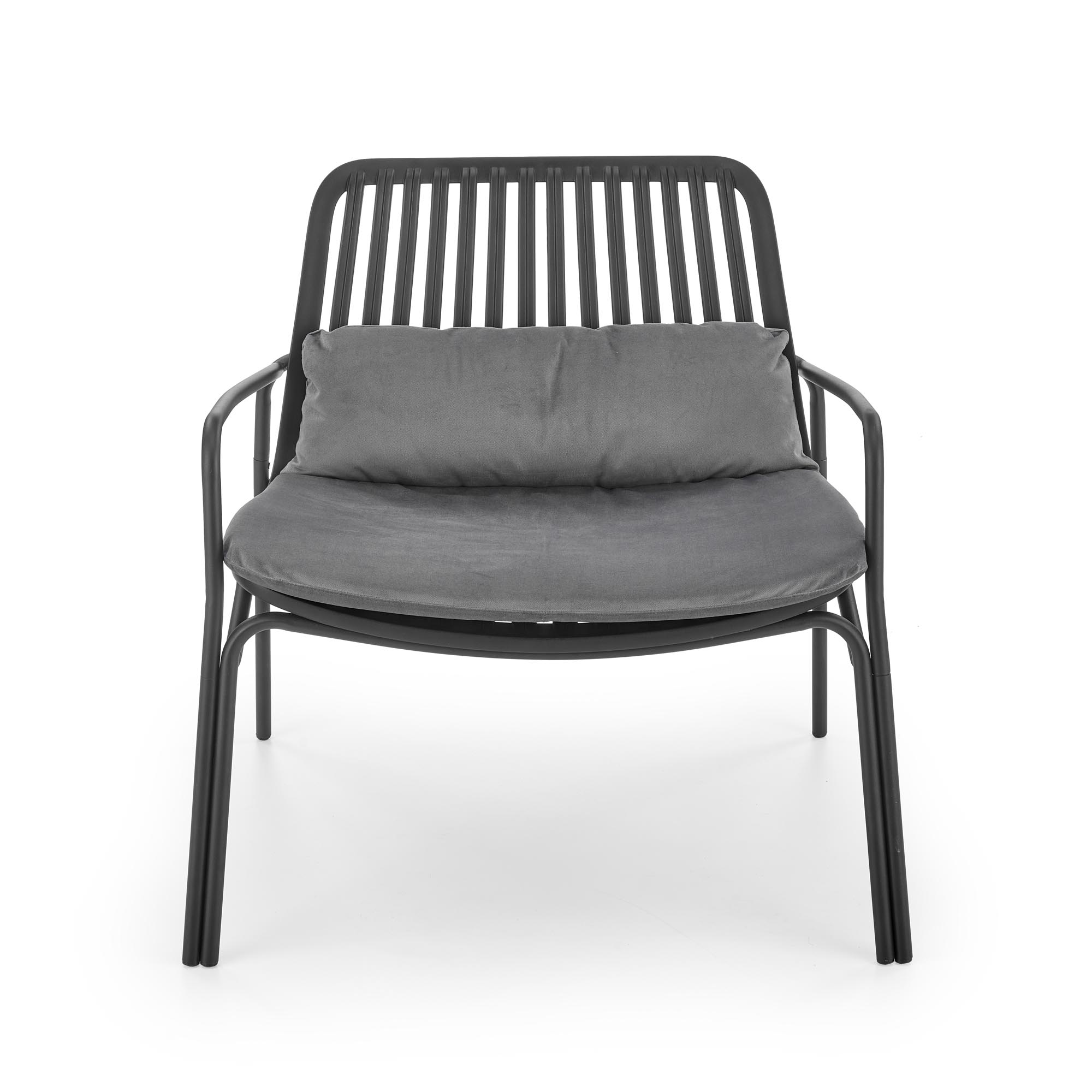 Krzesło ogrodowe Melby - czarny / popielaty krzesło ogrodowe melby - czarny / popielaty