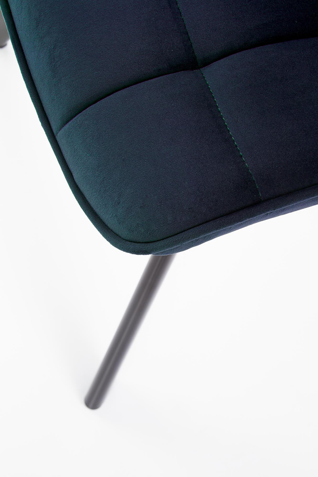 Krzesło tapicerowane K332 na metalowych nogach - granat krzesło tapicerowane do salonu