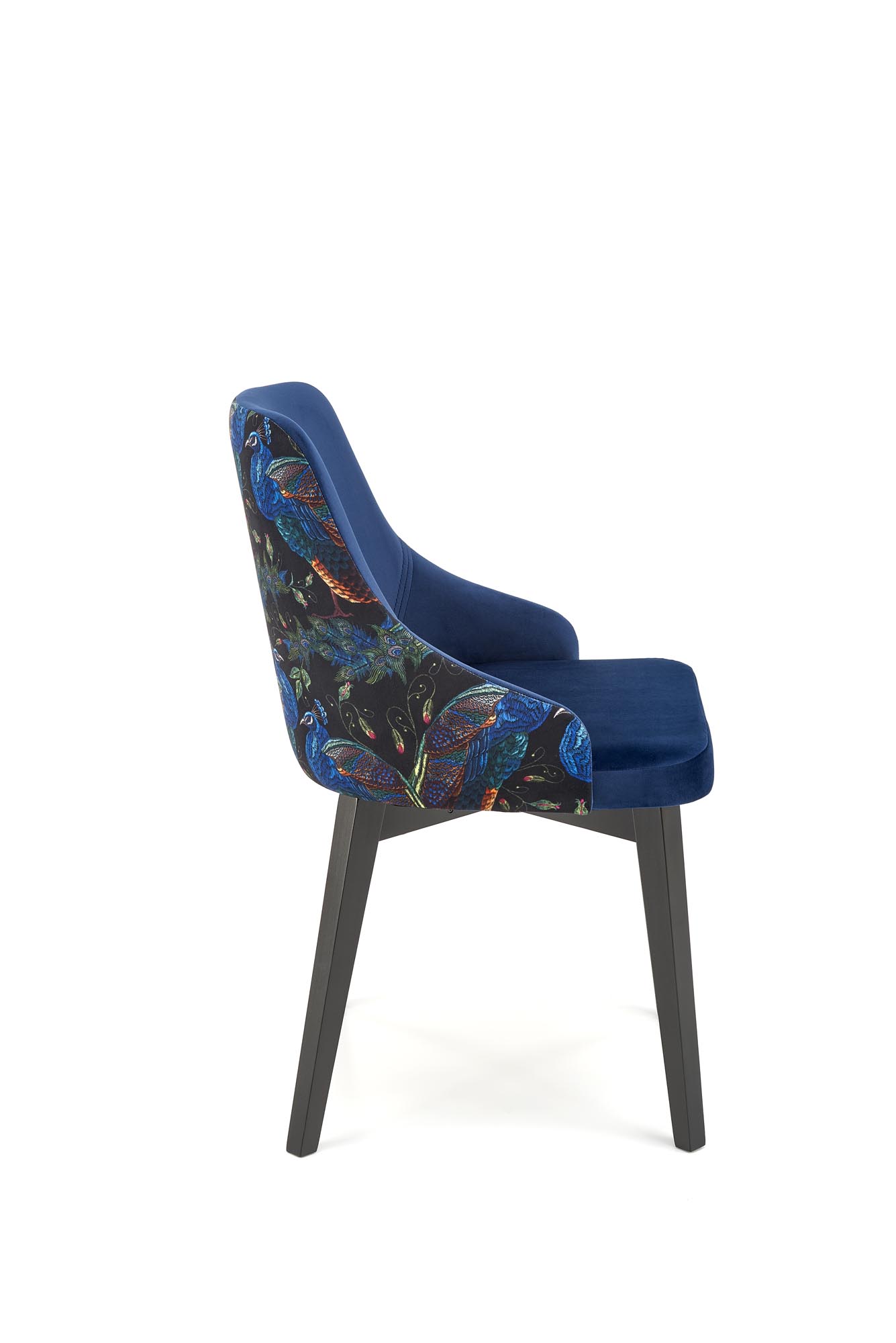 Krzesło tapicerowane Endo - czarny / granat krzesło tapicerowane endo - czarny / granat