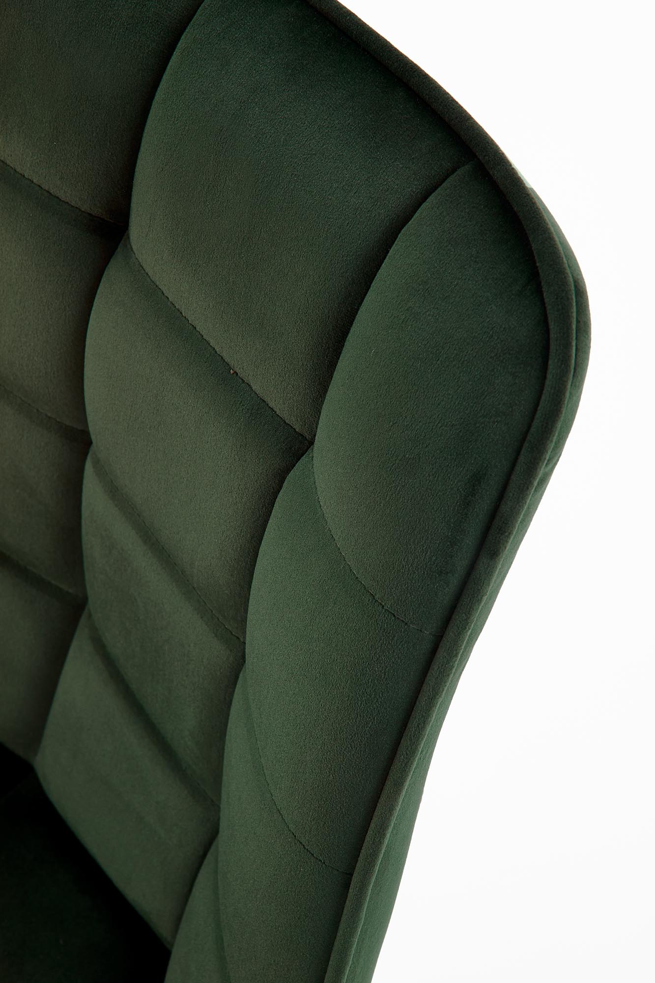 Krzesło tapicerowane K332 na metalowych nogach - ciemny zielony / czarne nogi krzesło tapicerowane k332 - ciemny zielony