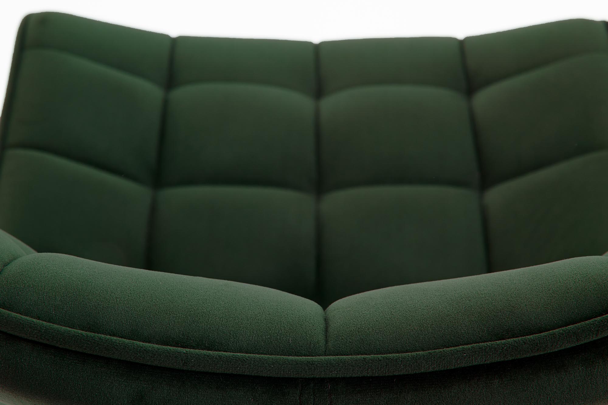 Krzesło tapicerowane K332 na metalowych nogach - ciemny zielony / czarne nogi krzesło tapicerowane k332 - ciemny zielony