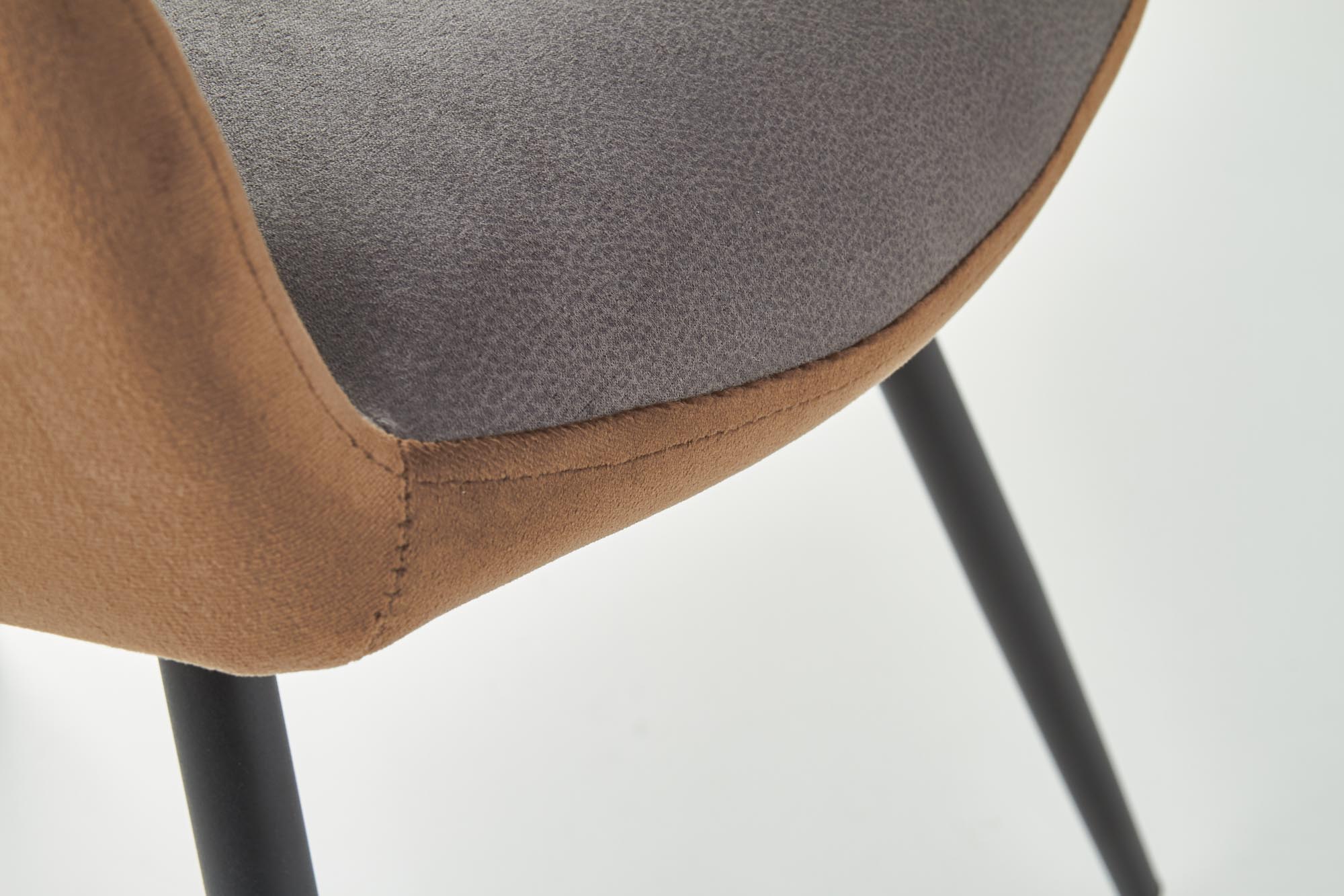 Krzesło tapicerowane K392 - popielaty / brązowy krzesło tapicerowane k392 - popielaty / brązowy