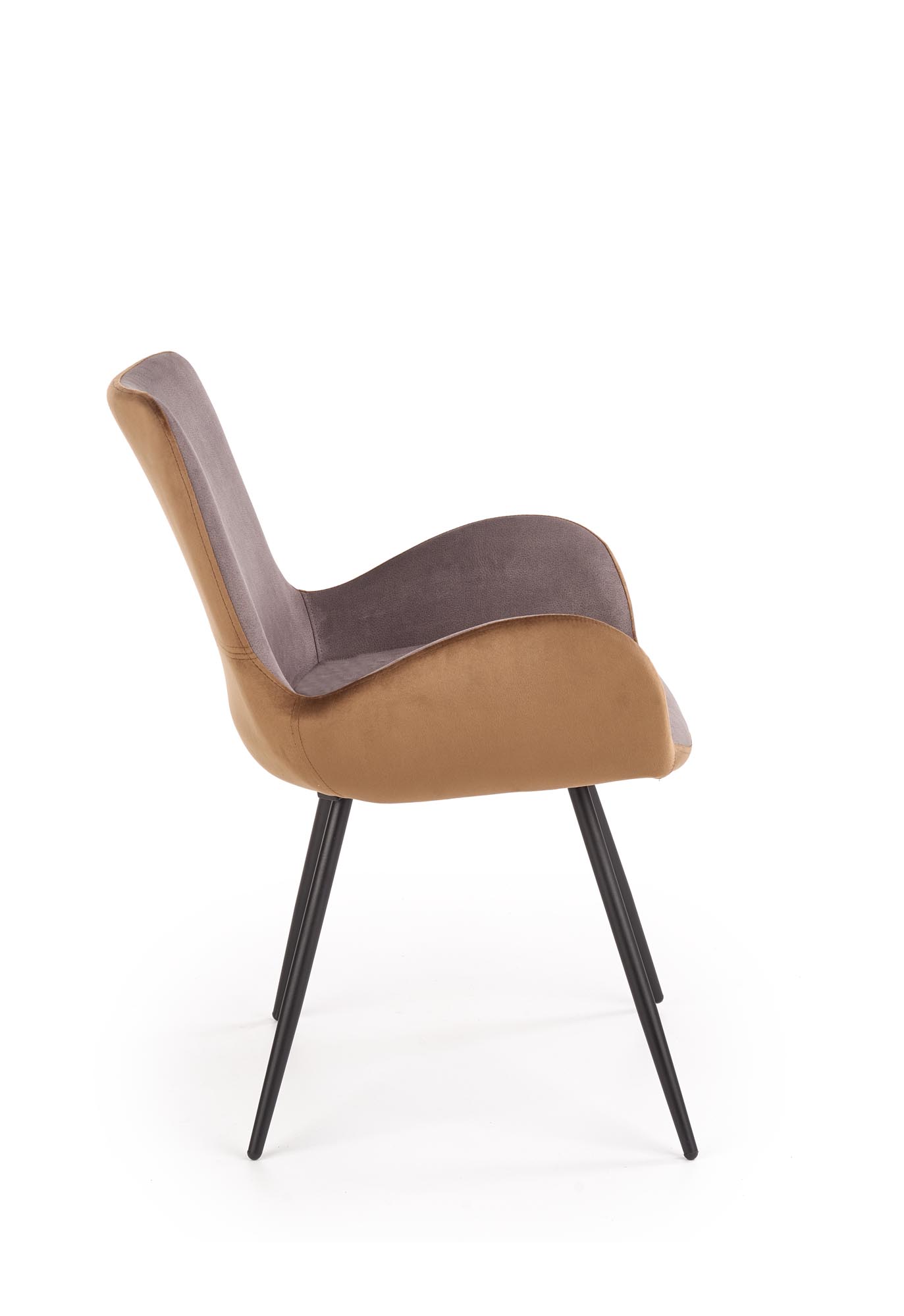 Krzesło tapicerowane K392 - popielaty / brązowy krzesło tapicerowane k392 - popielaty / brązowy