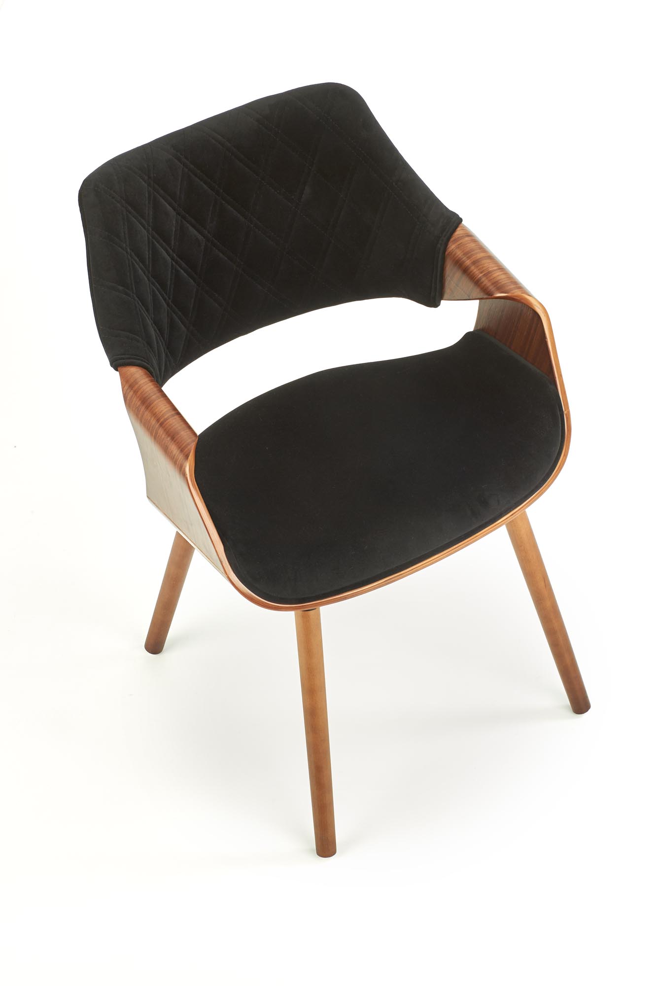 Krzesło tapicerowane K396 - orzechowy / czarny krzesło tapicerowane k396 - orzechowy / czarny