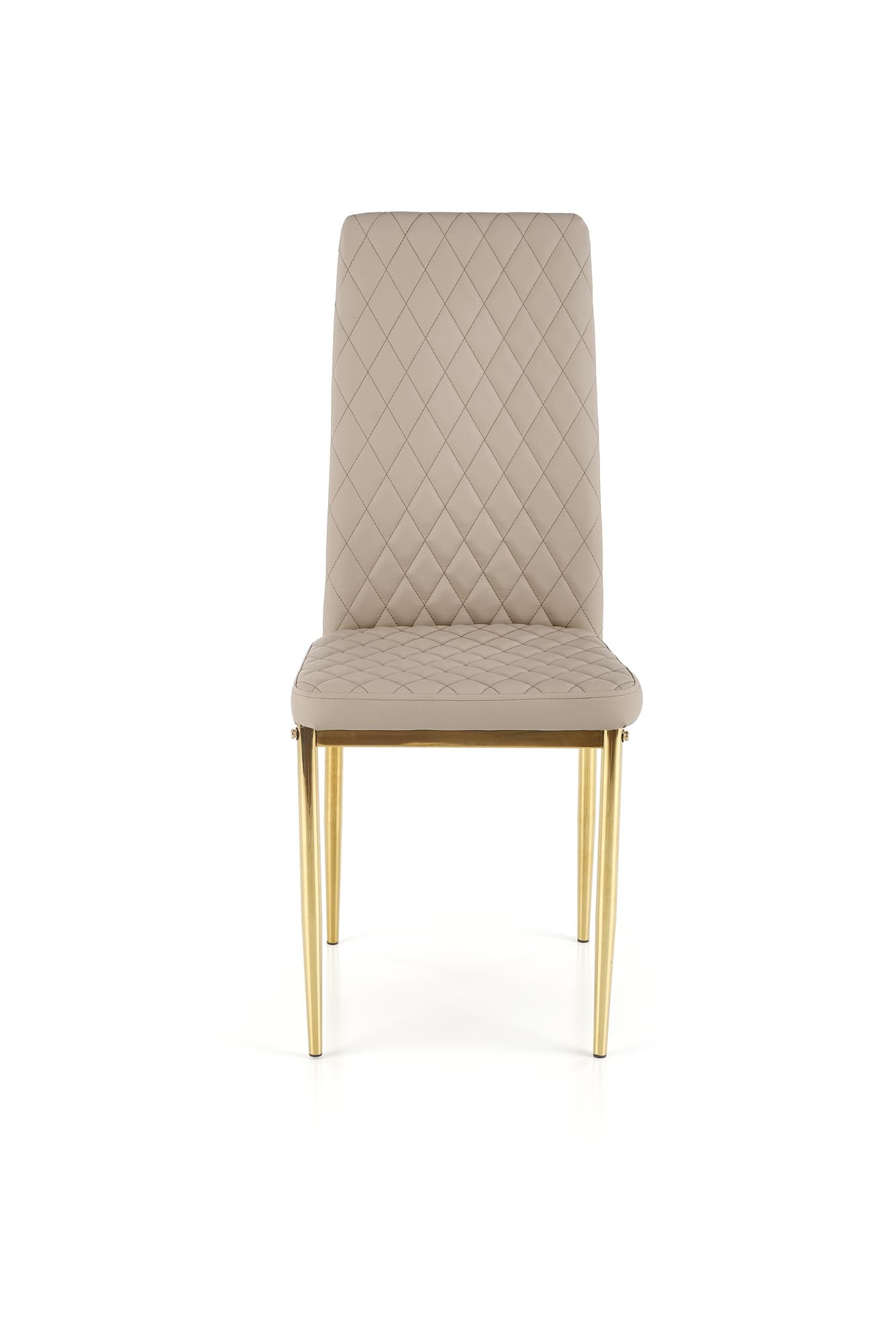 Krzesło tapicerowane K501 - cappuccino / złoty krzesło tapicerowane k501 - cappuccino / złoty