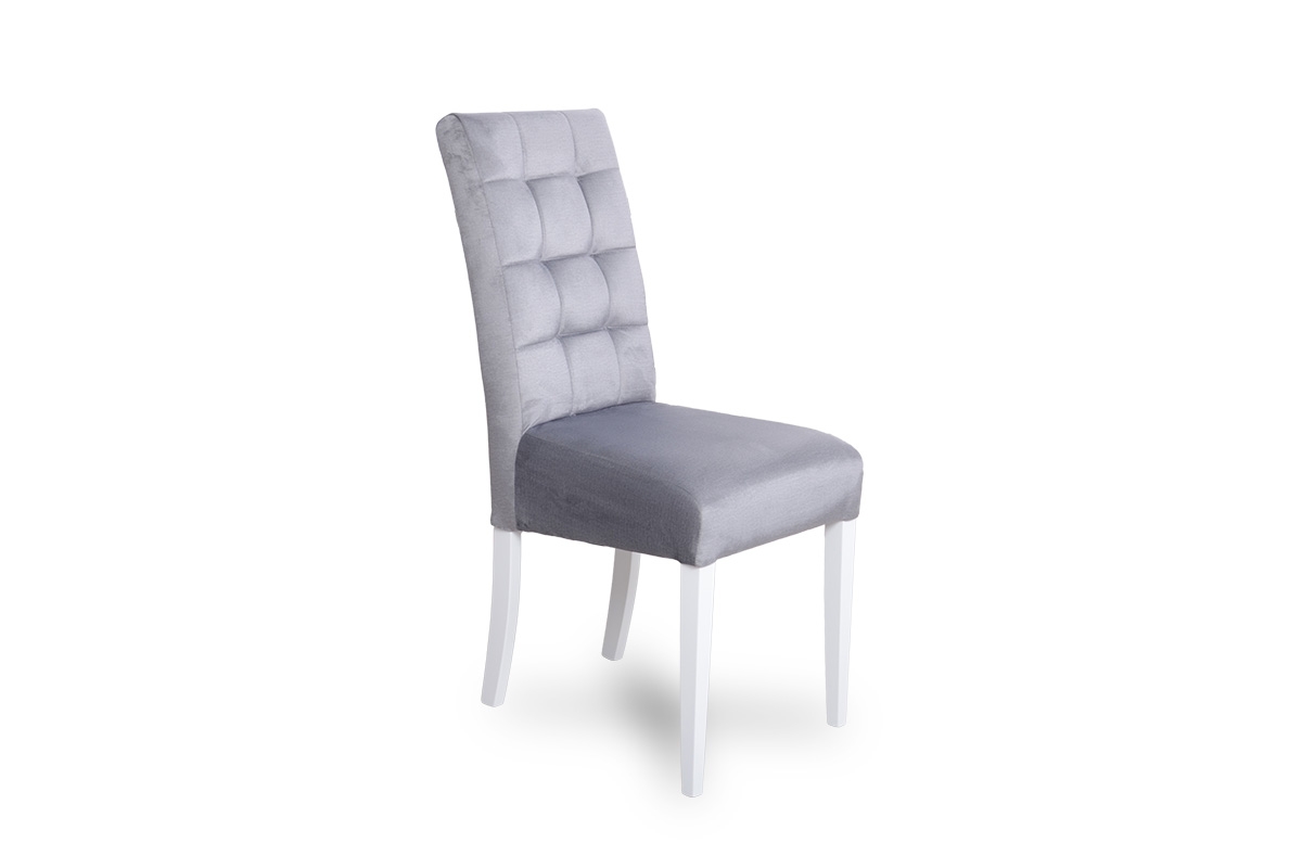Krzesło tapicerowane Stella 4 Monolith 85/Biały - Wyprzedaż krzesło pikowane