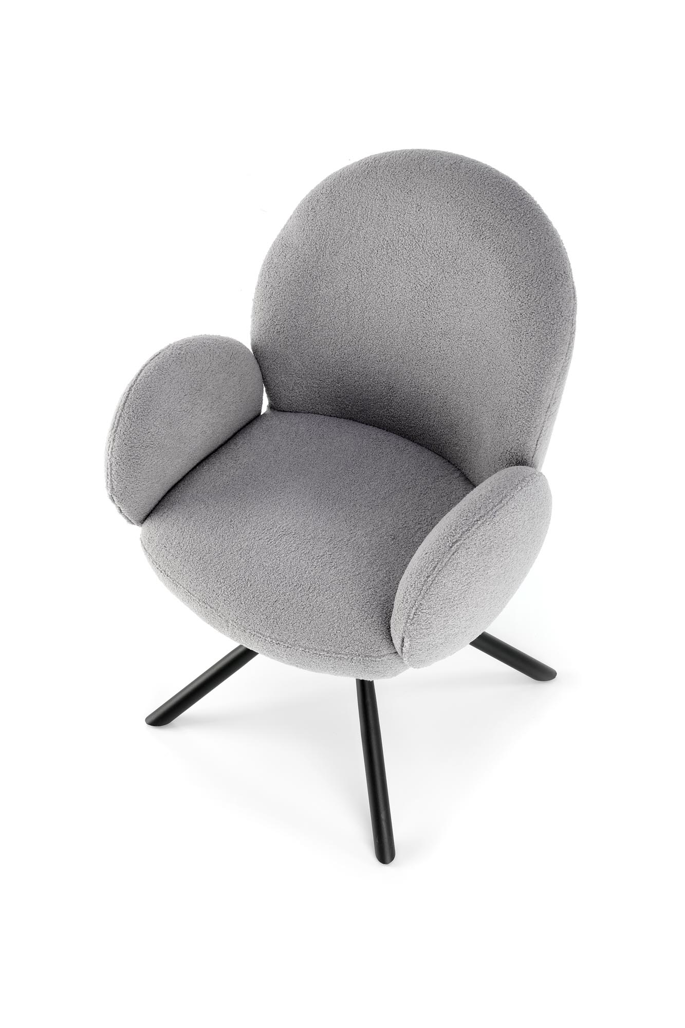 Krzesło tapicerowane z podłokietnikami K498 - popielaty krzesło tapicerowane z podłokietnikami k498 - popielaty