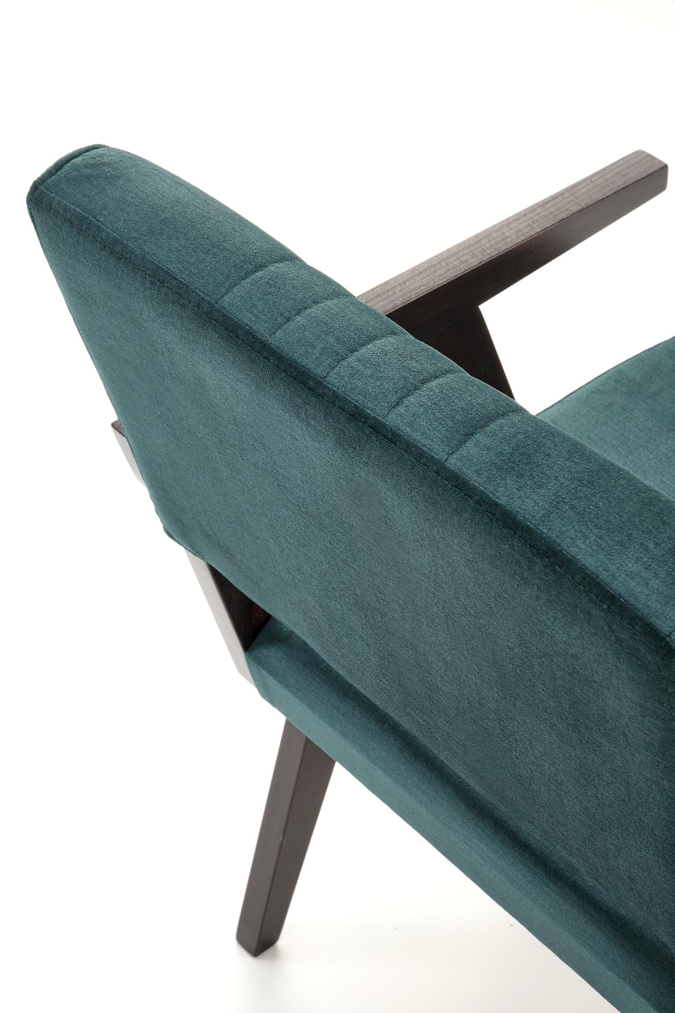 Krzesło tapicerowane z podłokietnikami Memory - heban / ciemny zielony krzesło tapicerowane z podłokietnikami memory - heban / ciemny zielony