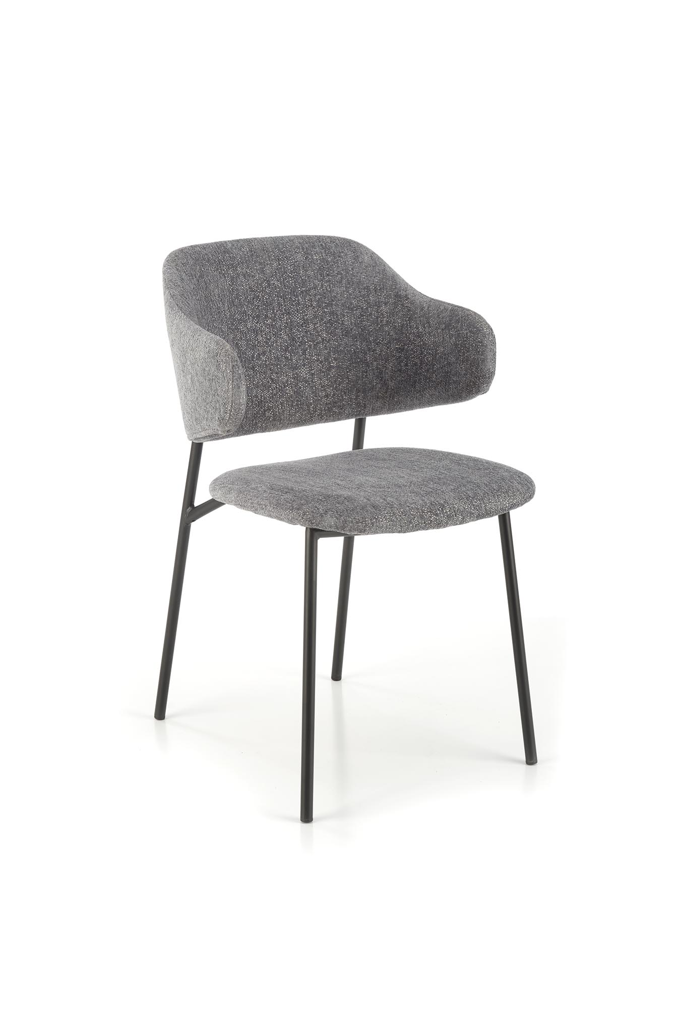 Krzesło tapicerowane z profilowanym oparciem K497 - jasny popielaty krzesło tapicerowane z profilowanym oparciem k497 - jasny popielaty