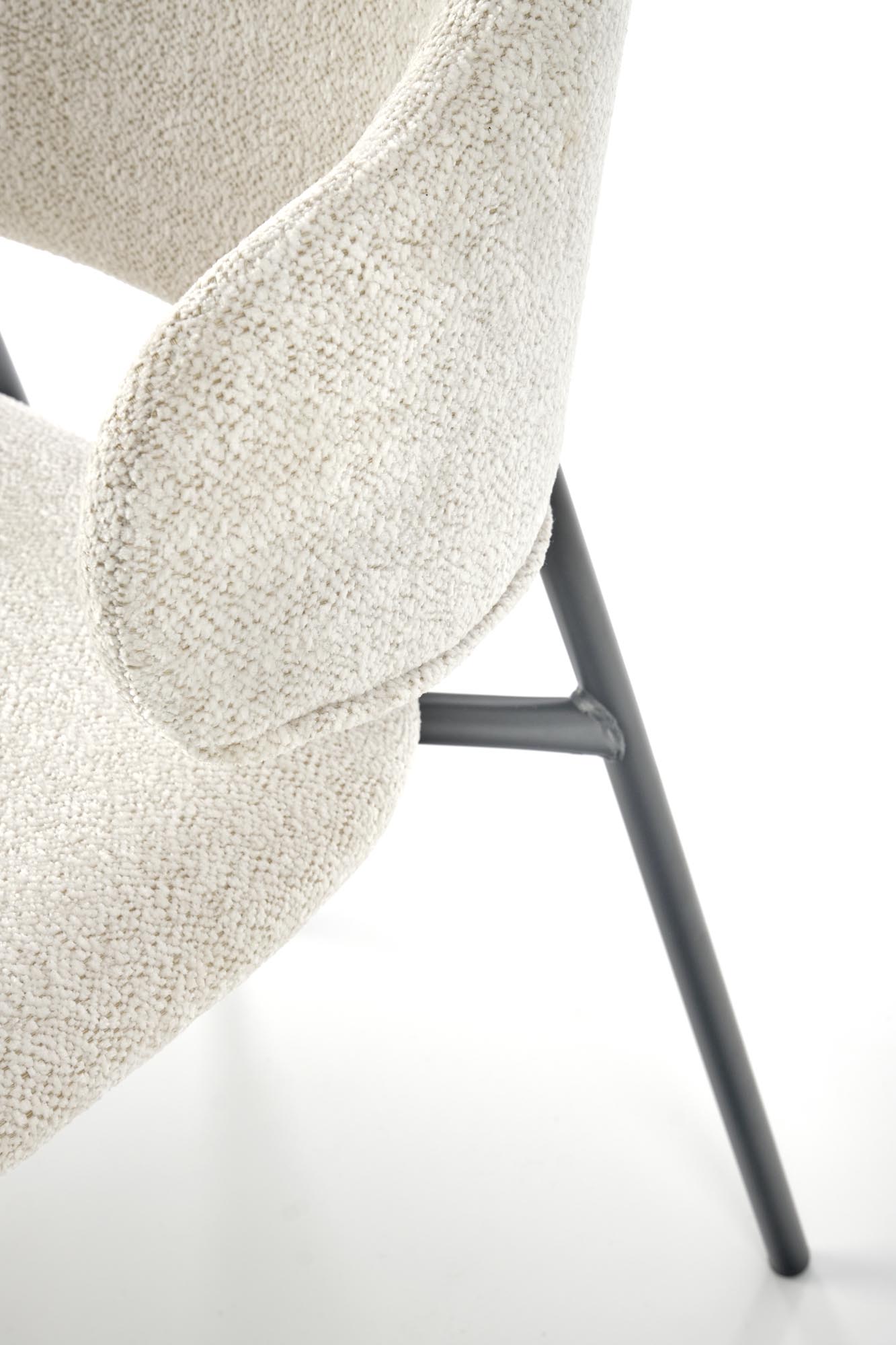 Krzesło tapicerowane z profilowanym oparciem K497 - kremowy krzesło tapicerowane z profilowanym oparciem k497 - kremowy