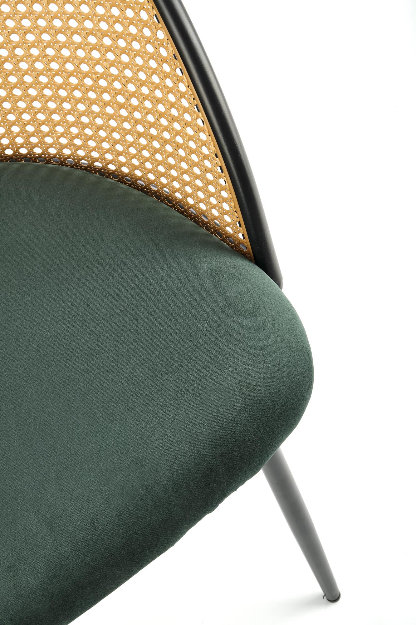 Krzesło z tapicerowanym siedziskiem K508 - ciemna zieleń krzesło z tapicerowanym siedziskiem k508 - ciemna zieleń