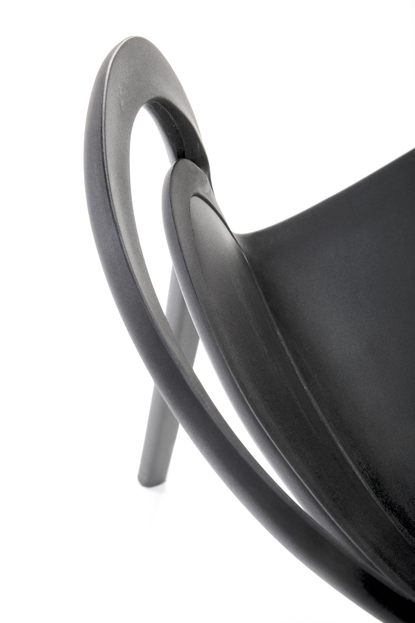 Krzesło z tworzywa sztucznego K490 - czarny krzesło z tworzywa sztucznego k490 - czarny
