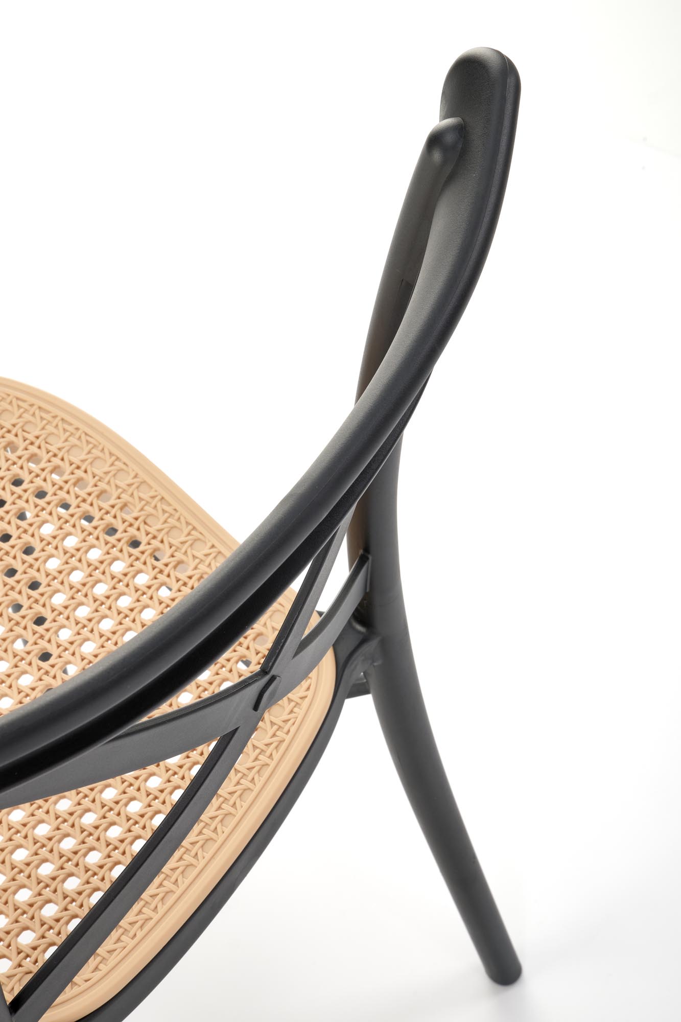 Krzesło z tworzywa sztucznego K512 - czarny / brązowy krzesło z tworzywa sztucznego k512 - czarny / brązowy