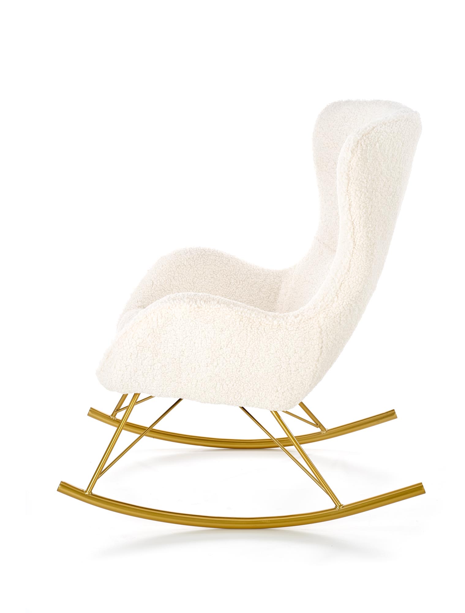 LIBERTO fotel wypoczynkowy kremowy / złoty liberto fotel wypoczynkowy kremowy / złoty