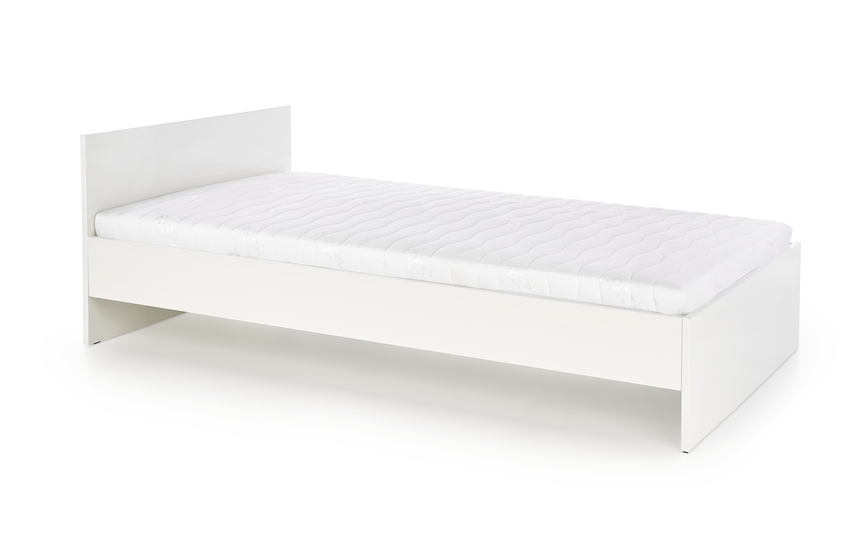 Łóżko młodzieżowe Lima 90x200 - biały połysk białe łóżko młodzieżowe 