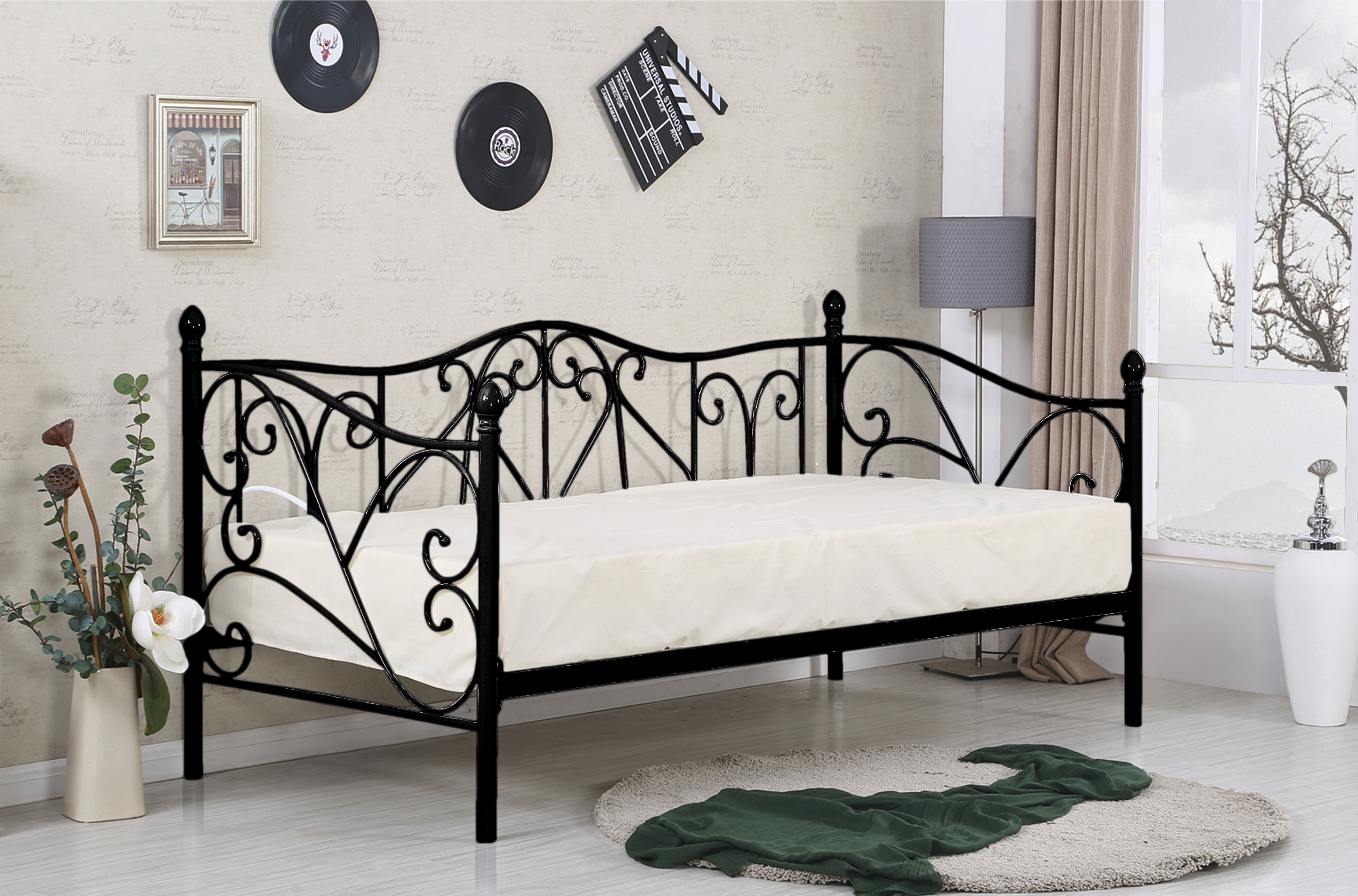 Łóżko do sypialni Sumatra 90x200 czarne Łóżko do sypialni sumatra 90x200 czarne