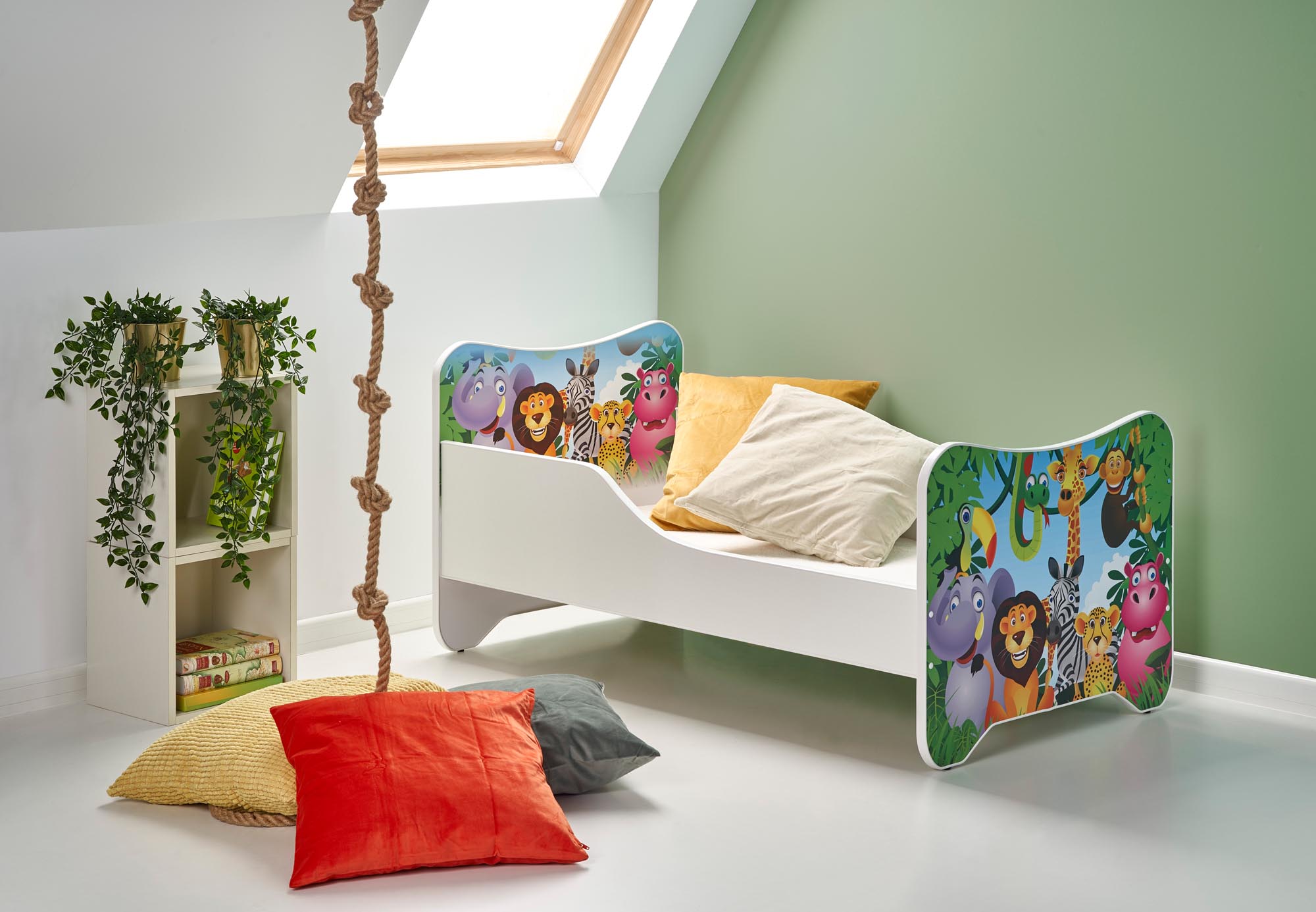 Łóżko dziecięce Happy Jungle - wielobarwny Łóżko dziecięce happy jungle - wielobarwny