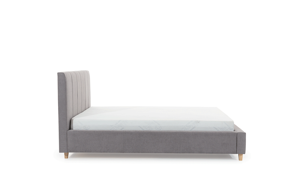 Tapicerowane łóżko sypialniane z pojemnikiem Mindoria - 160x200 łóżko sypialniane tapicerowane 160x200 