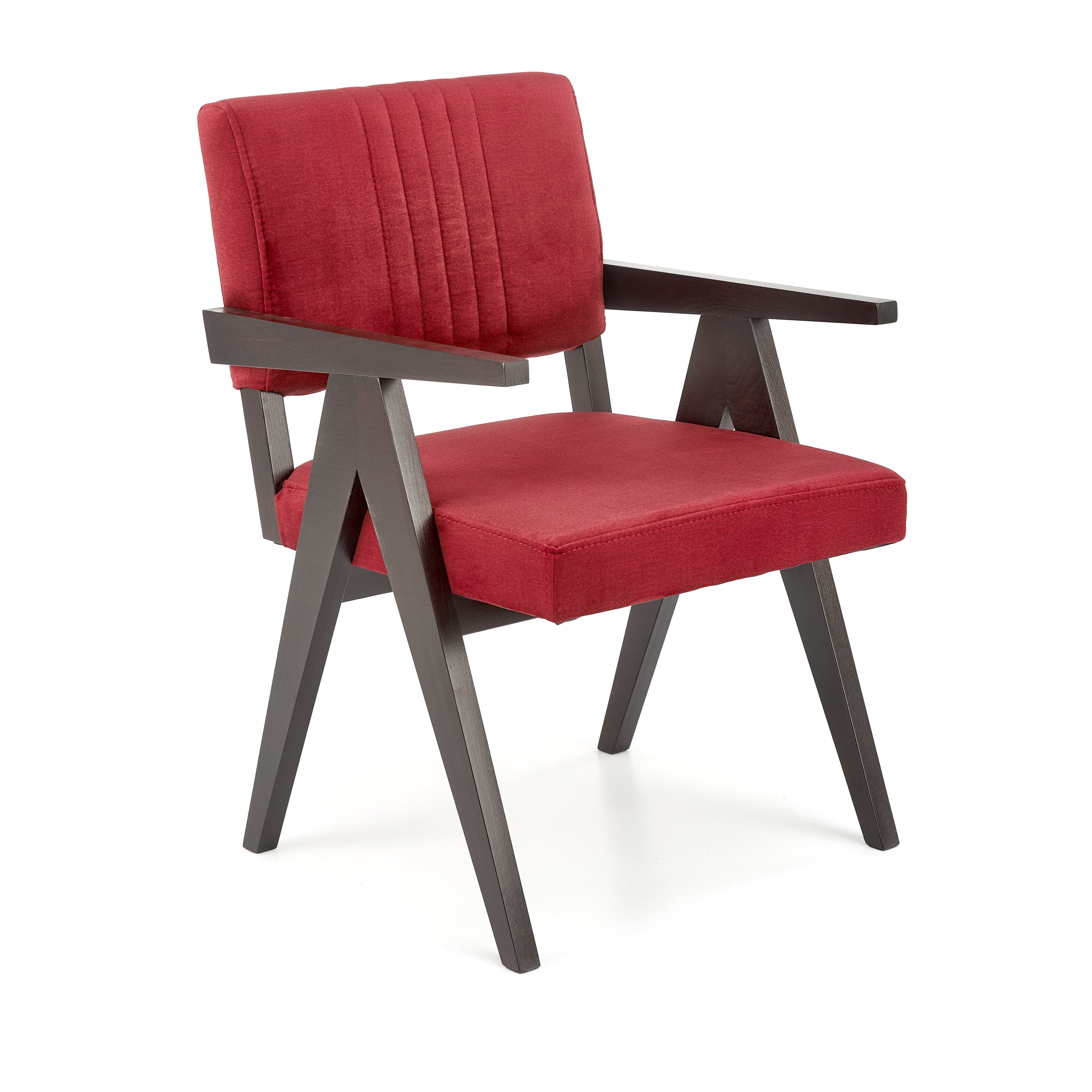 Krzesło tapicerowane z podłokietnikami Memory - heban / bordo memory krzesło heban / tap: monolith 59 (bordowy)
