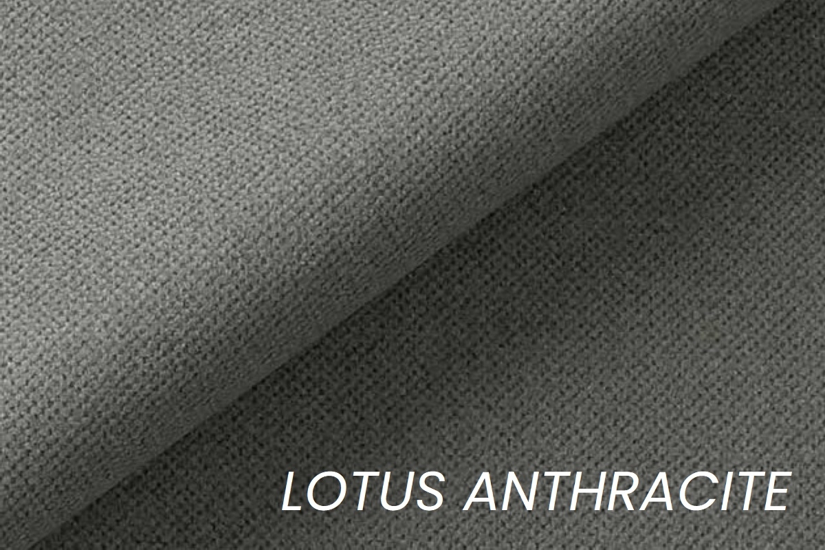 Narożnik Annabelle L z funkcją spania lewostronny - szara plecionka Lotus - Anthracite / nogi chrom 