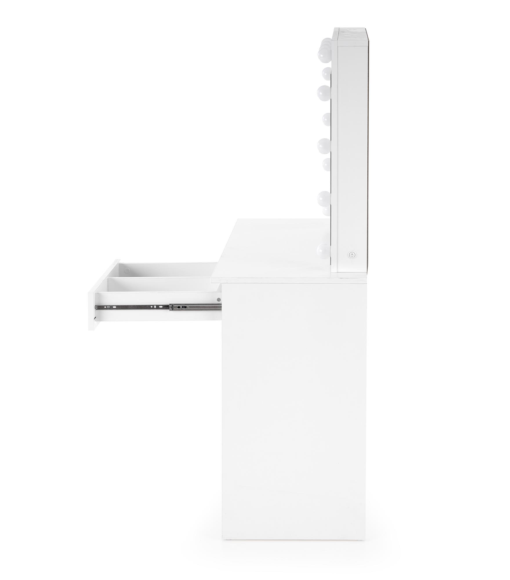 Nowoczesna toaletka Hollywood 95 cm z oświetleniem LED - biały nowoczesna toaletka hollywood z podświetleniem - biały