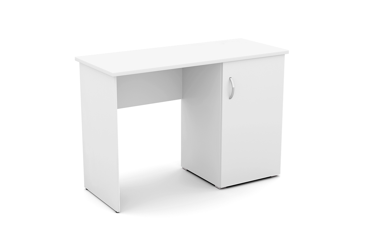 Nowoczesne biurko Oli - biały - Wyprzedaż białe biurko z szafką