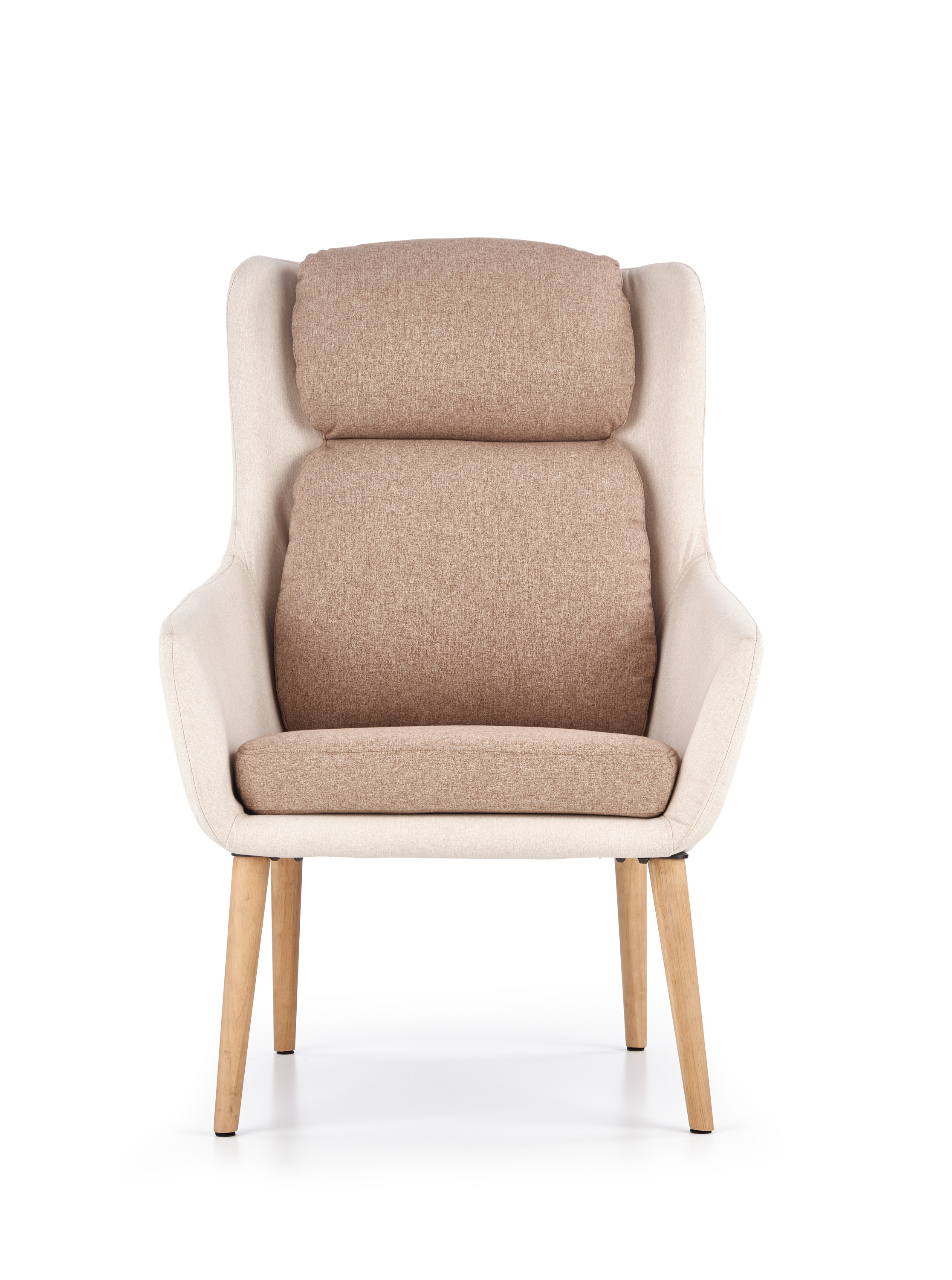 PURIO fotel wypoczynkowy beżowy / brązowy purio fotel wypoczynkowy beżowy / brązowy