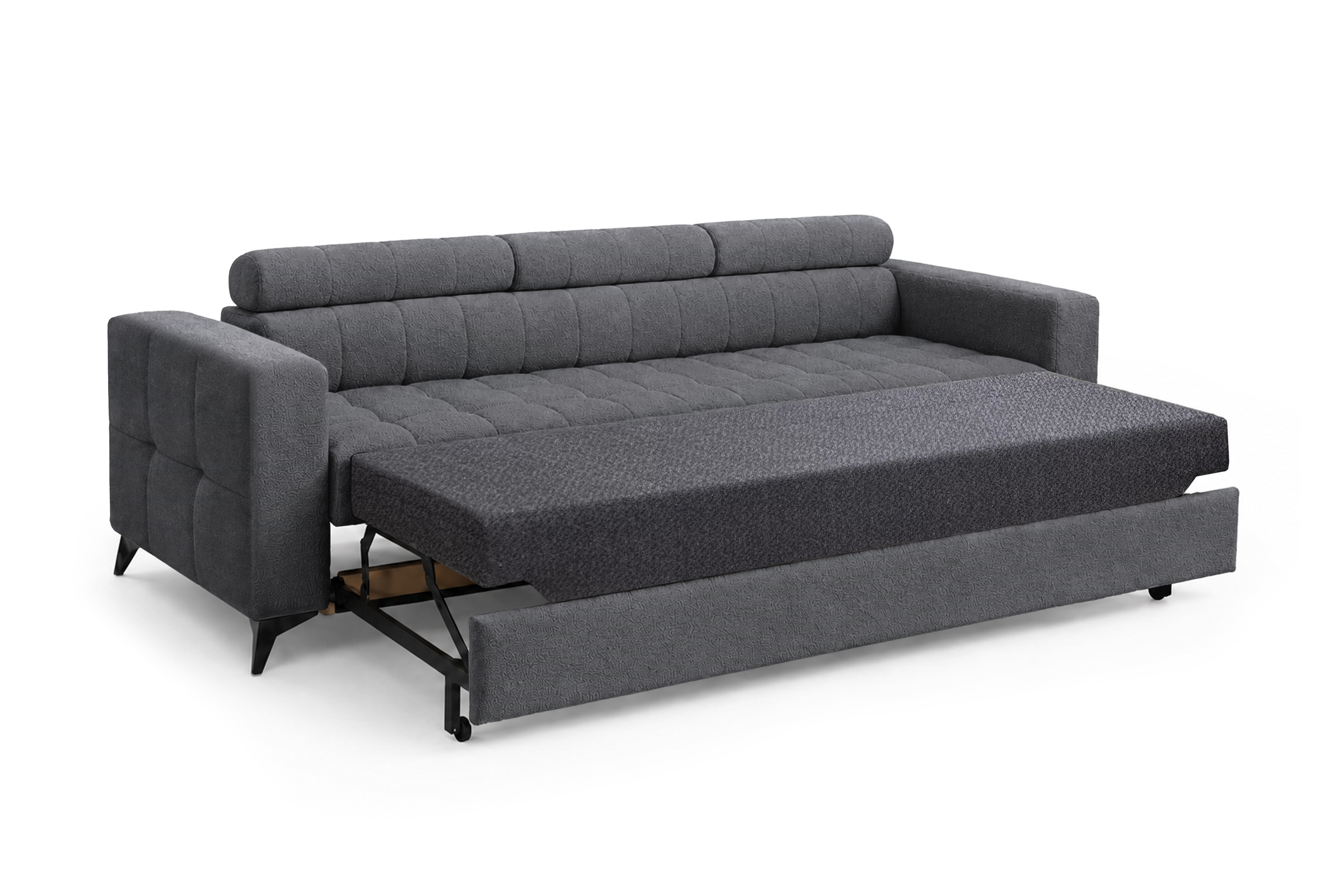 Sofa Nardo z funkcją spania - szary szenil Vibe 95