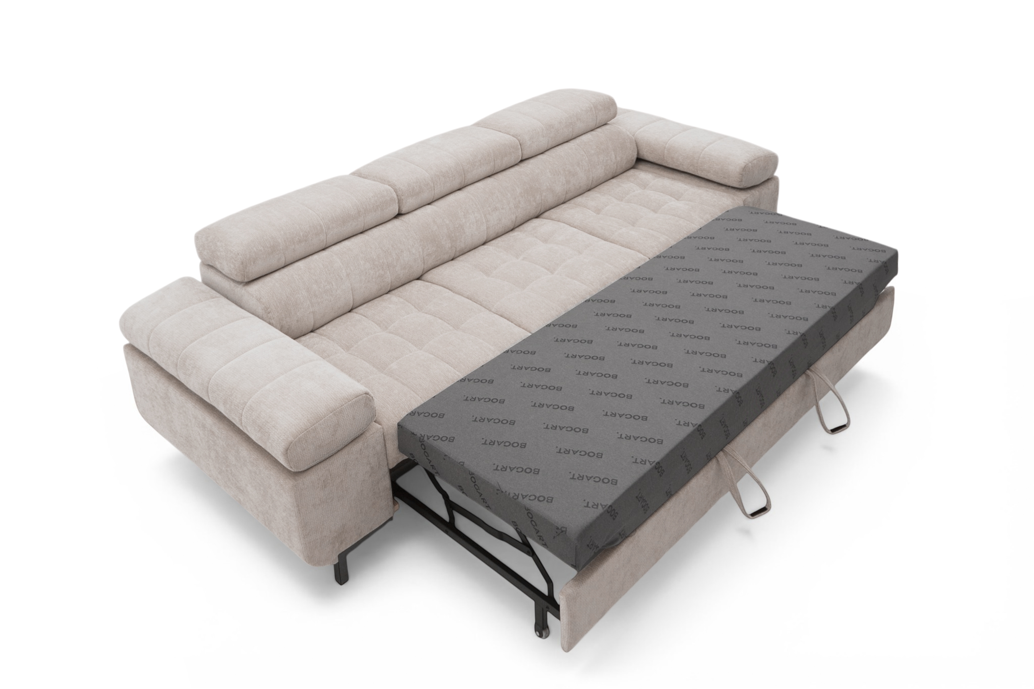 Sofa trzyosobowa Tyrion z funkcją spania - beżowy szenil Vibe 08