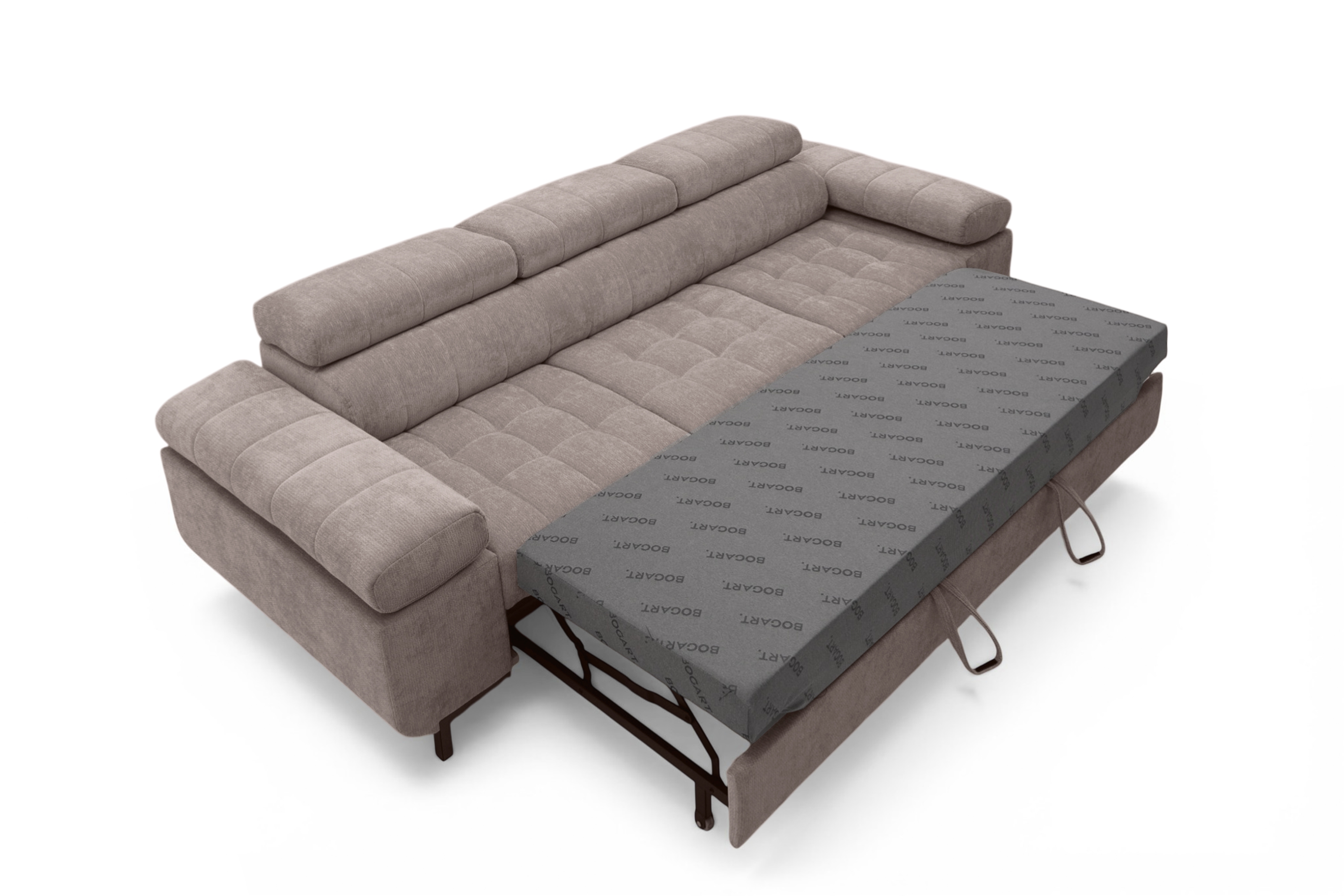 Sofa trzyosobowa Tyrion z funkcją spania - brązowy szenil Vibe 21