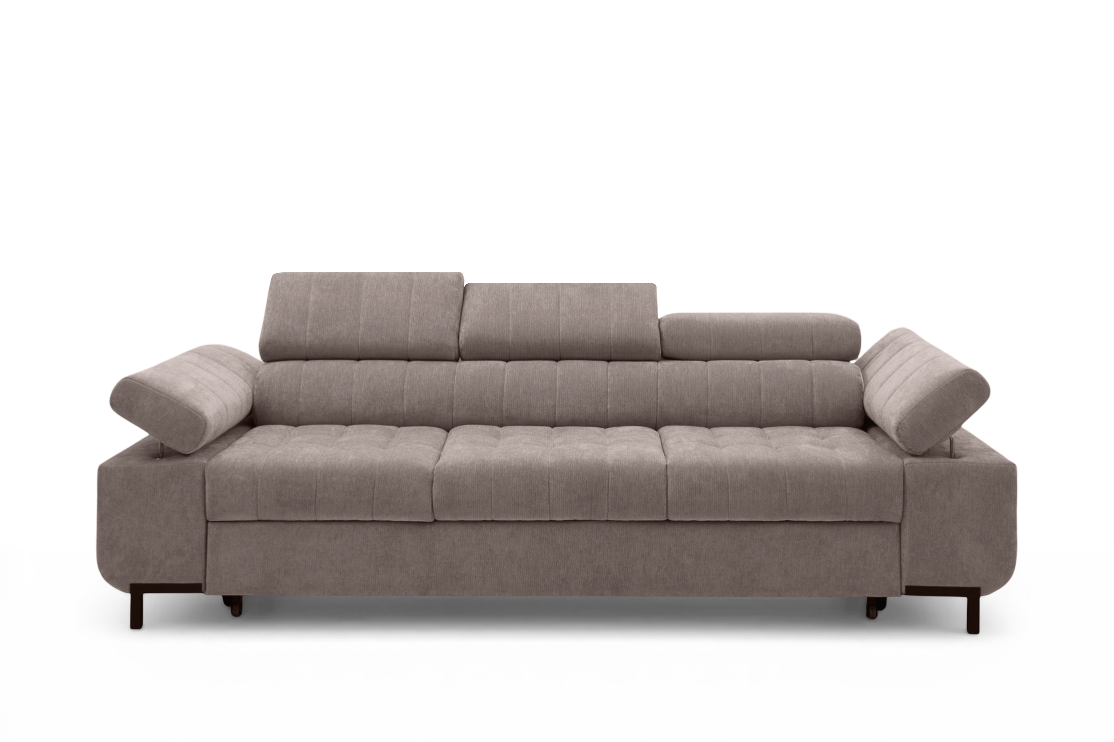 Sofa trzyosobowa Tyrion z funkcją spania - brązowy szenil Vibe 21