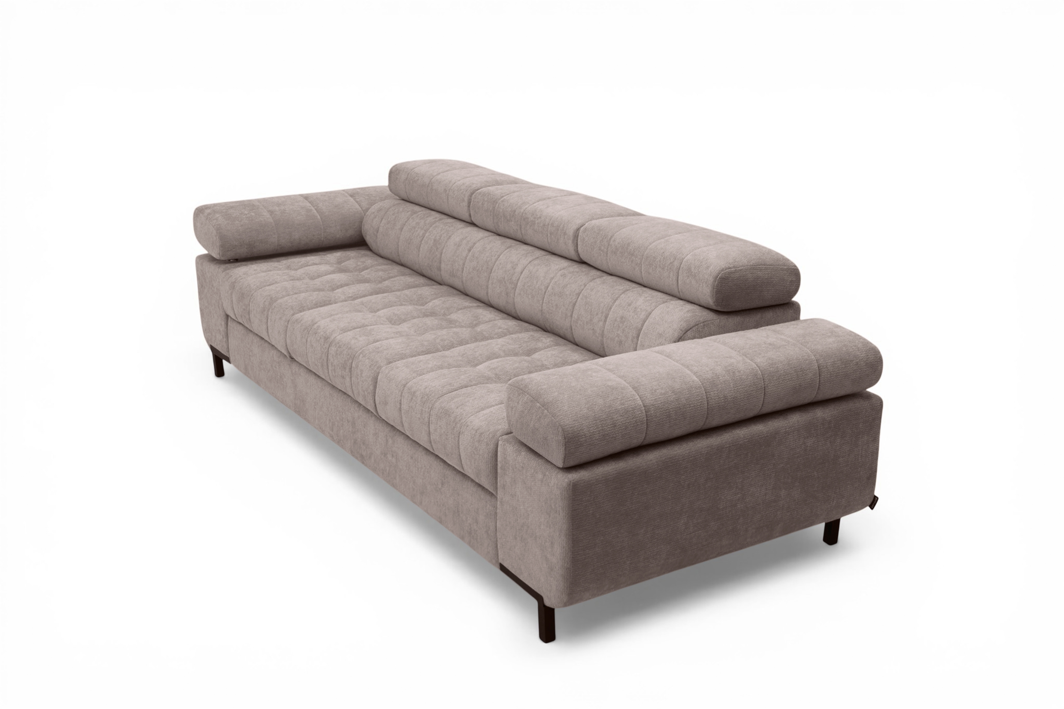 Sofa trzyosobowa Tyrion z funkcją spania - brązowy szenil Vibe 21