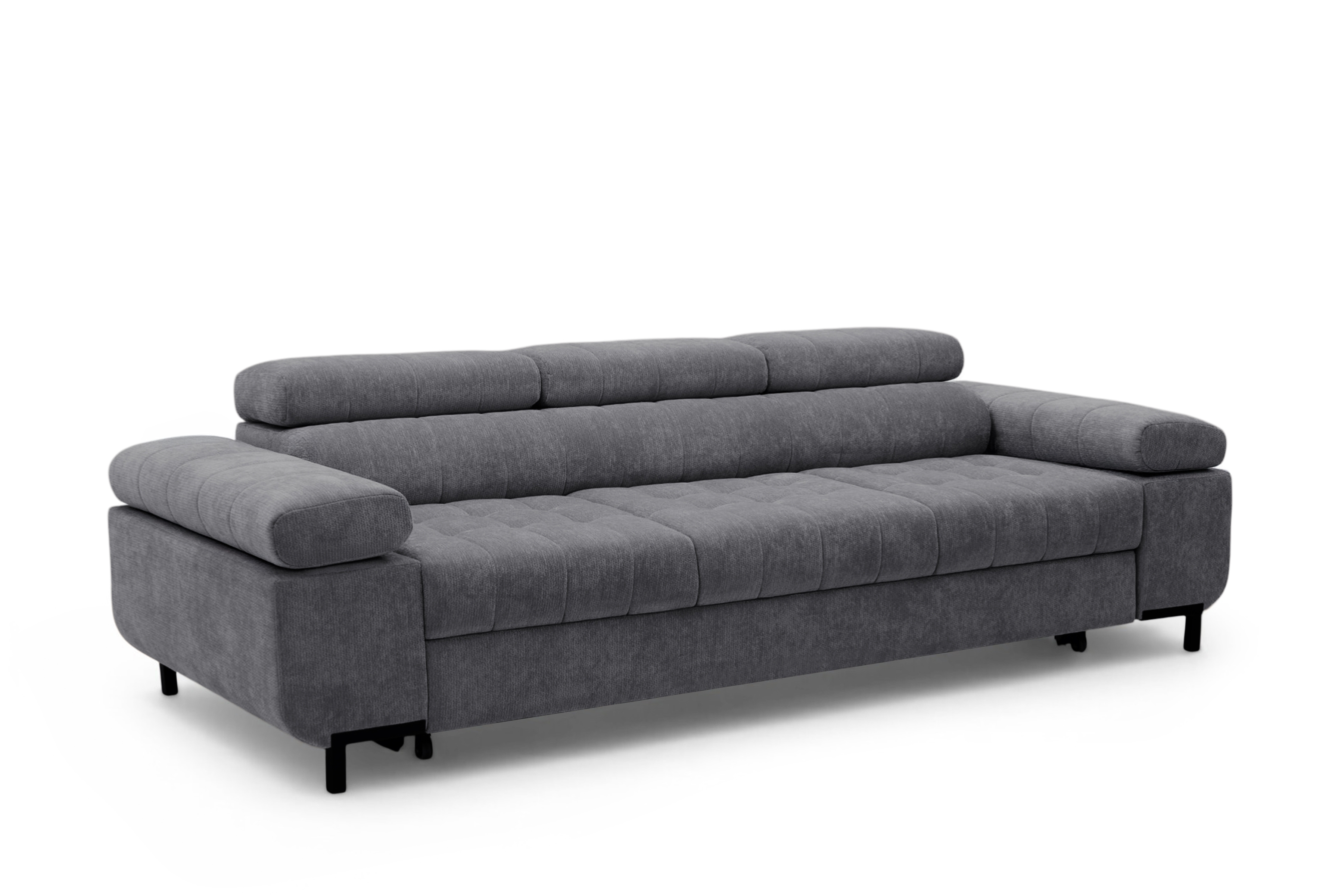 Sofa trzyosobowa Tyrion z funkcją spania - szary szenil Vibe 95