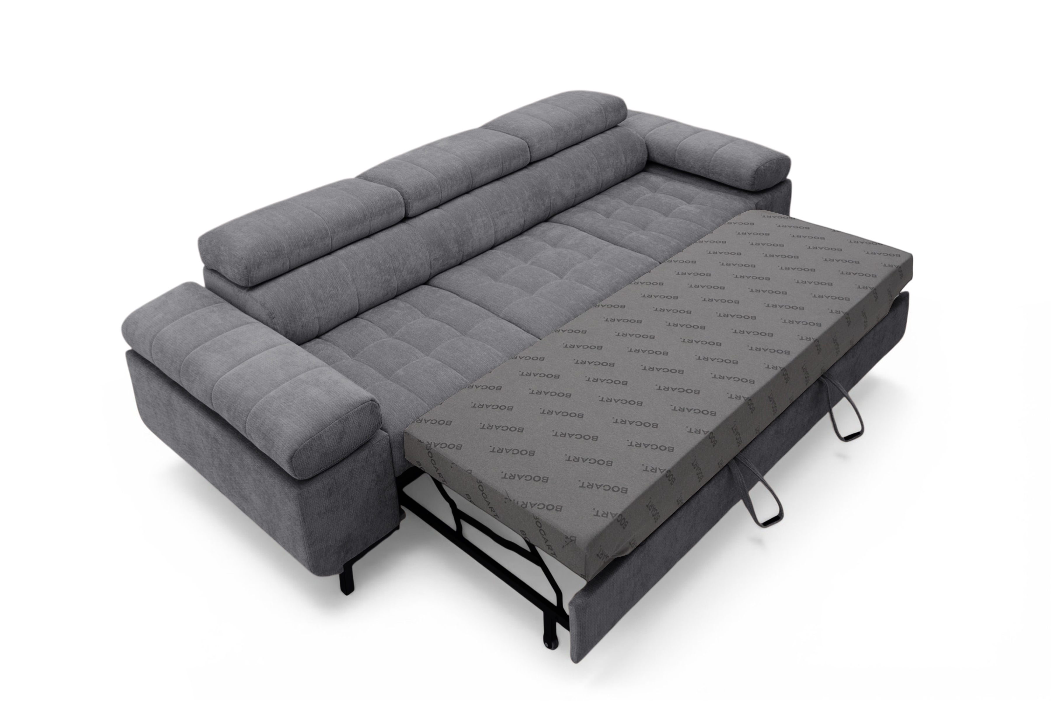 Sofa trzyosobowa Tyrion z funkcją spania - szary szenil Vibe 95