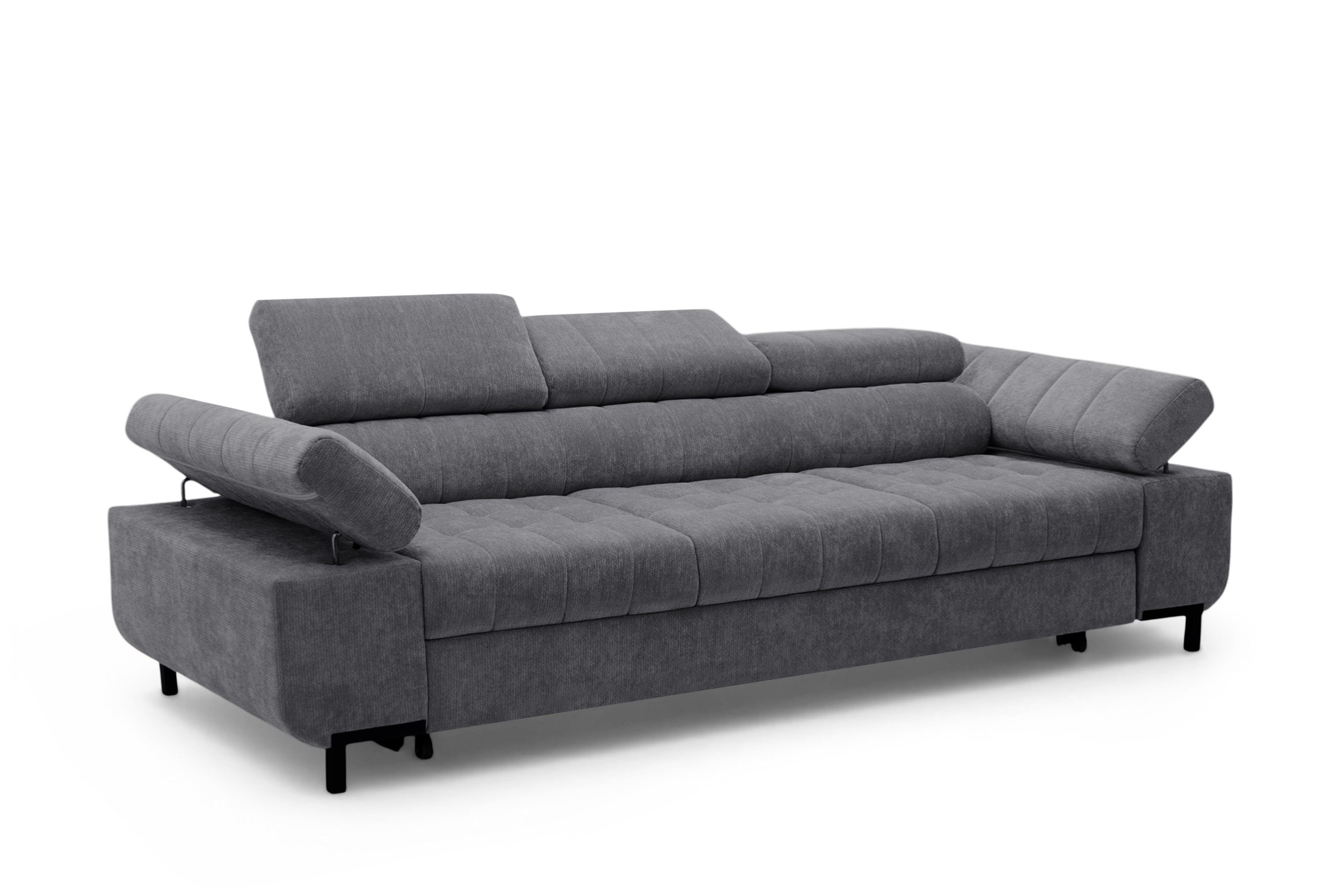 Sofa trzyosobowa Tyrion z funkcją spania - szary szenil Vibe 95