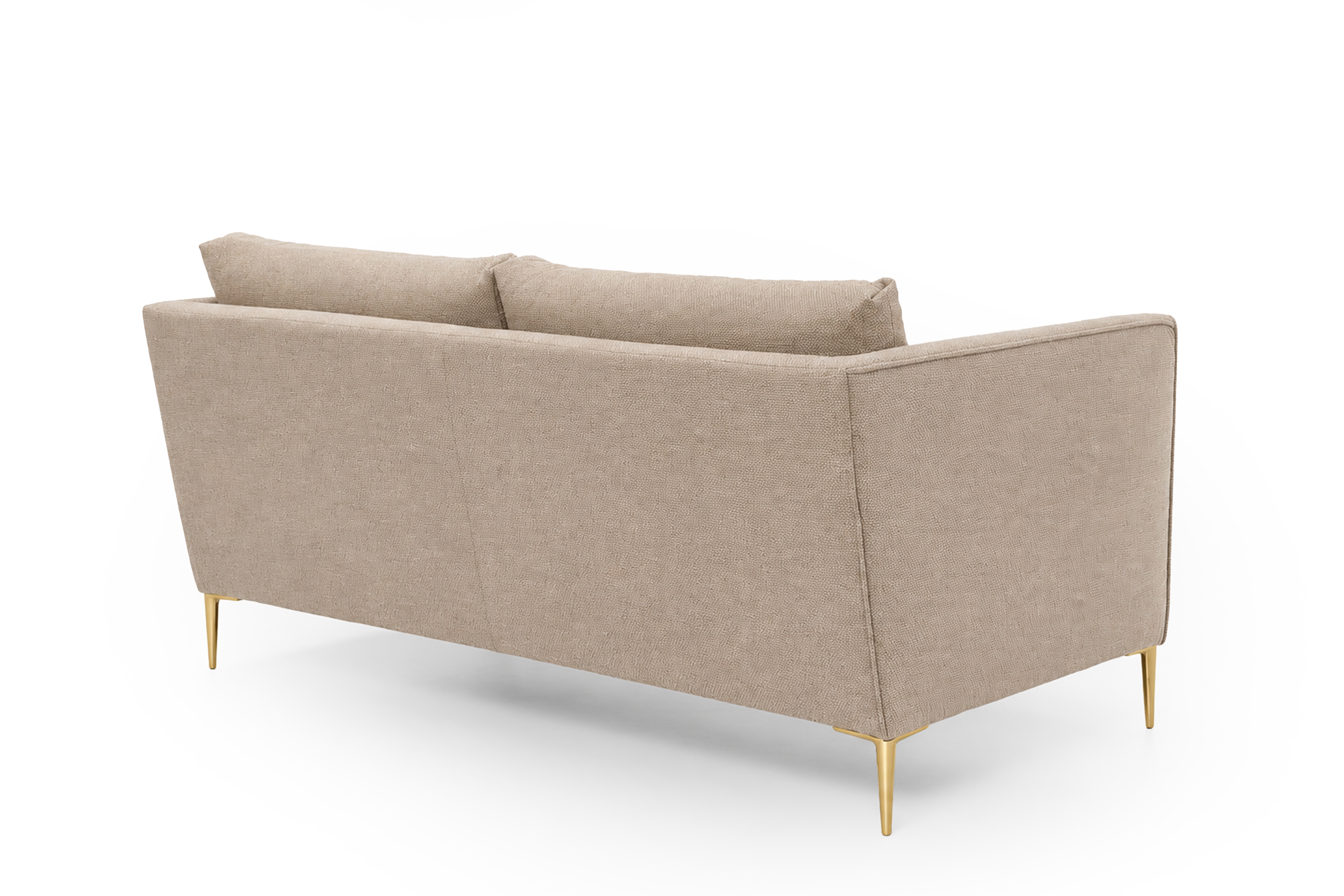 Sofa wypoczynkowa Farina dwuosobowa beżowa / złote nogi