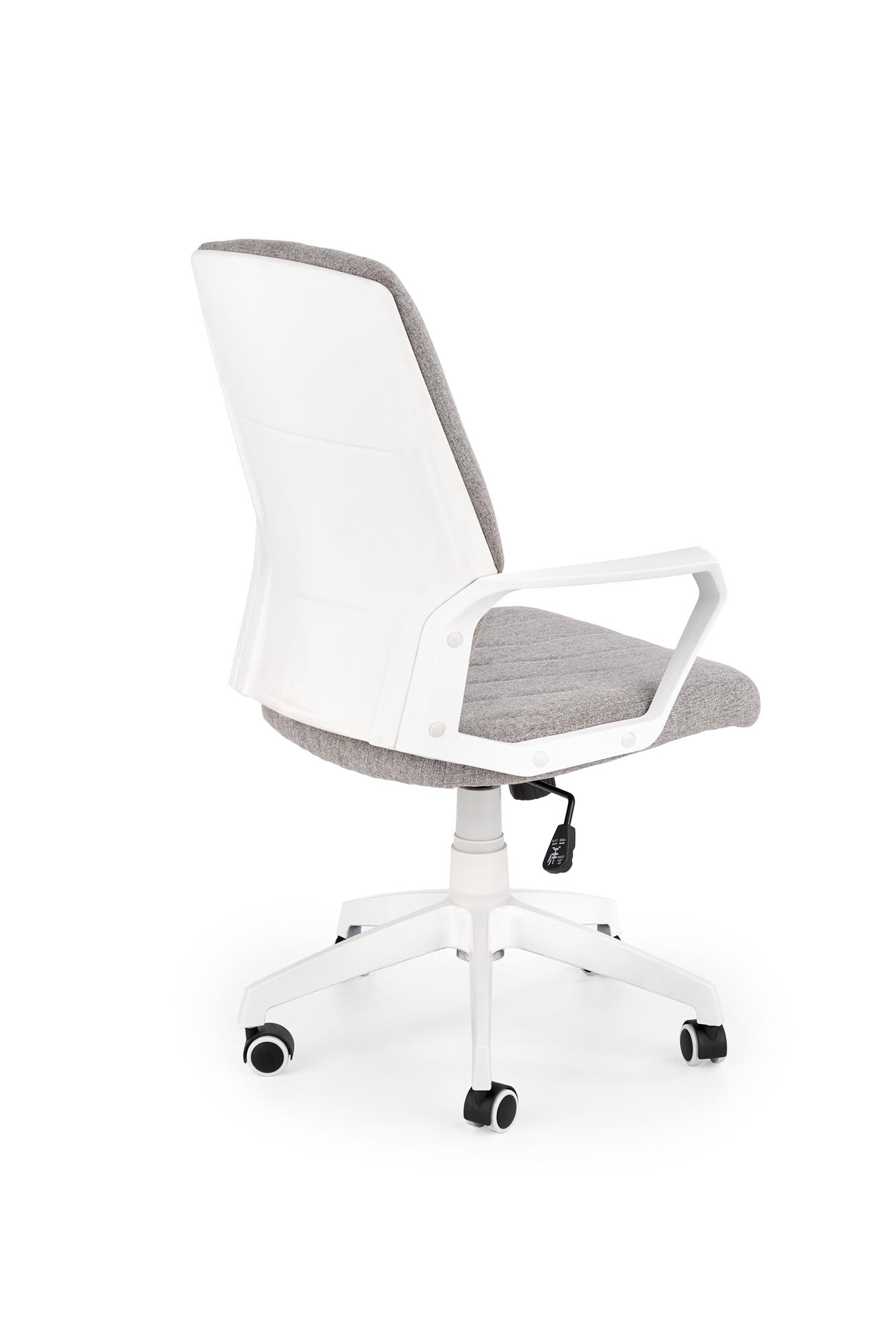 Nowoczesny fotel biurowy Spin 2 - beż / biały fotel biały do biura
