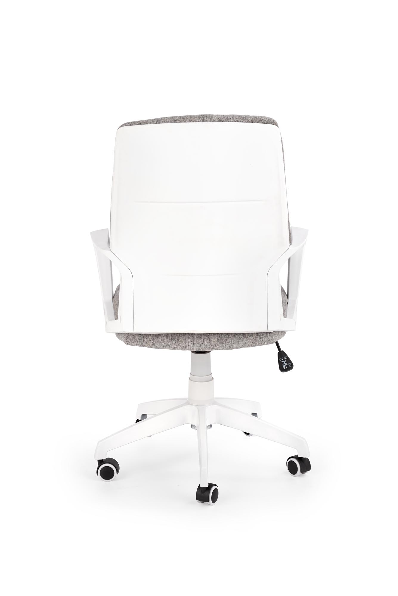Nowoczesny fotel biurowy Spin 2 - beż / biały fotel biurowy