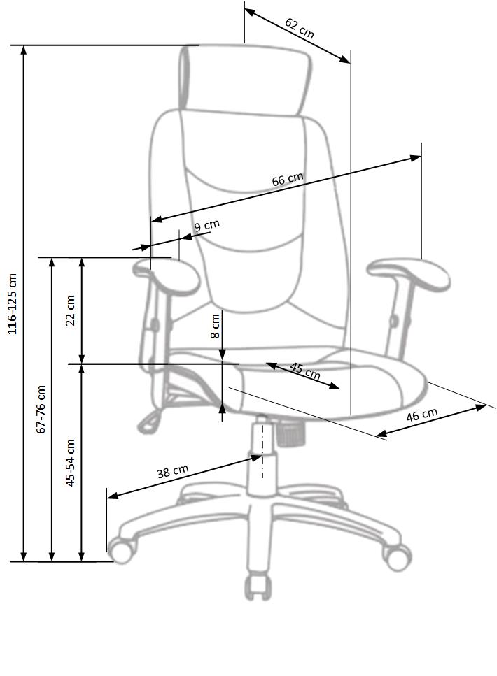 Fotel biurowy Stilo z regulowanymi podłokietnikami - czarny fotel stilo