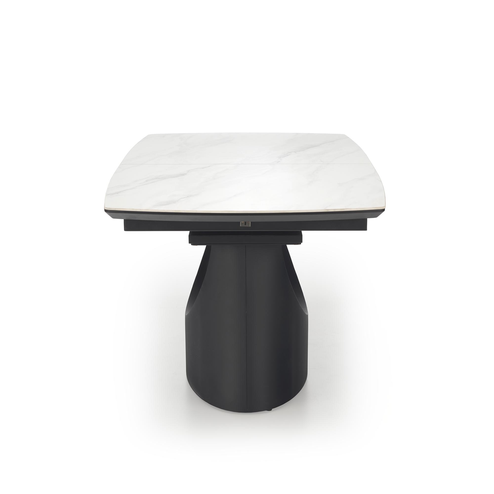 Stół rozkładany 160-220x90 Osman - biały marmur / czarny stół rozkładany 160-220x90 osman - biały marmur / czarny