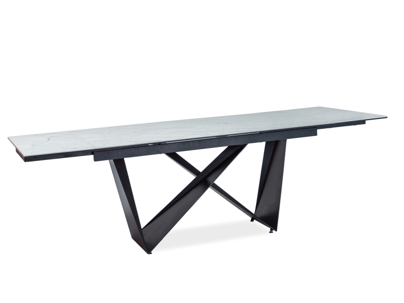 Stół rozkładany Cavalli II - biały marmur/czarny stół rozkładany cavalli ii - biały marmur/czarny