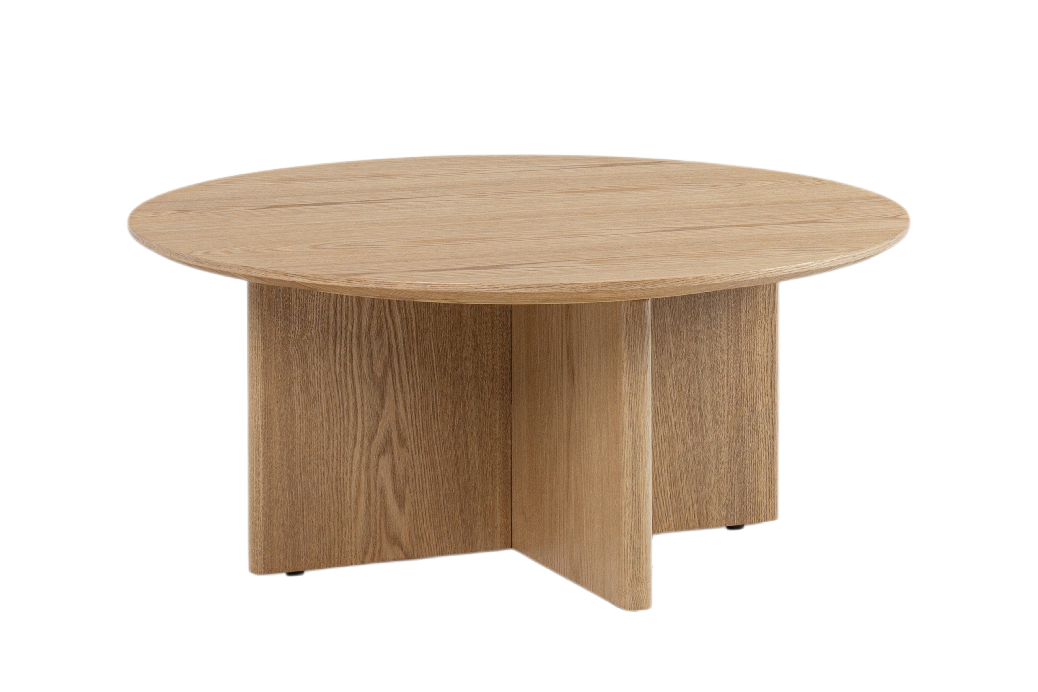 Stolik kawowy Nomis 80 cm okrągły - miel / jesion 