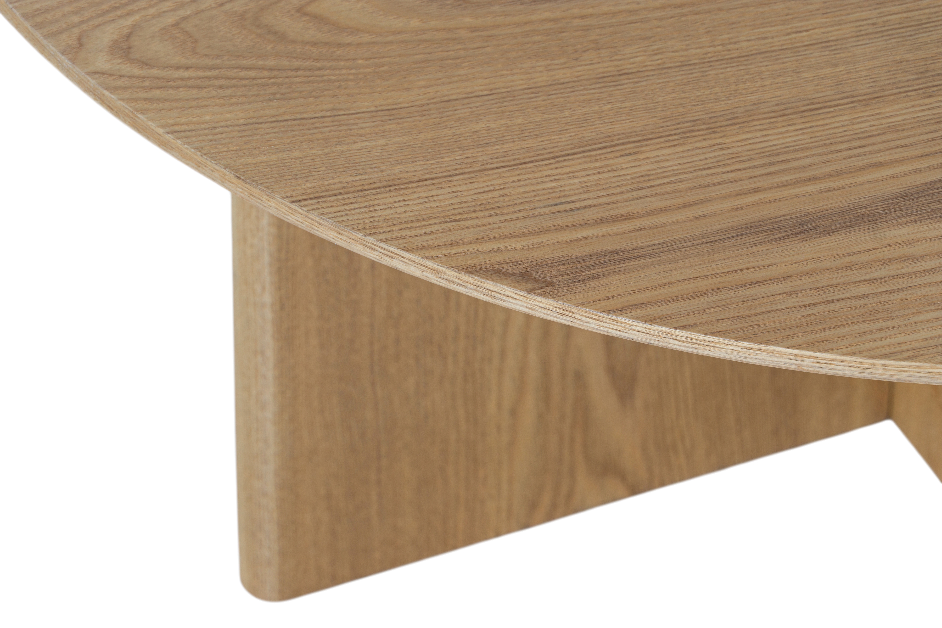 Stolik kawowy Nomis 80 cm okrągły - miel / jesion 
