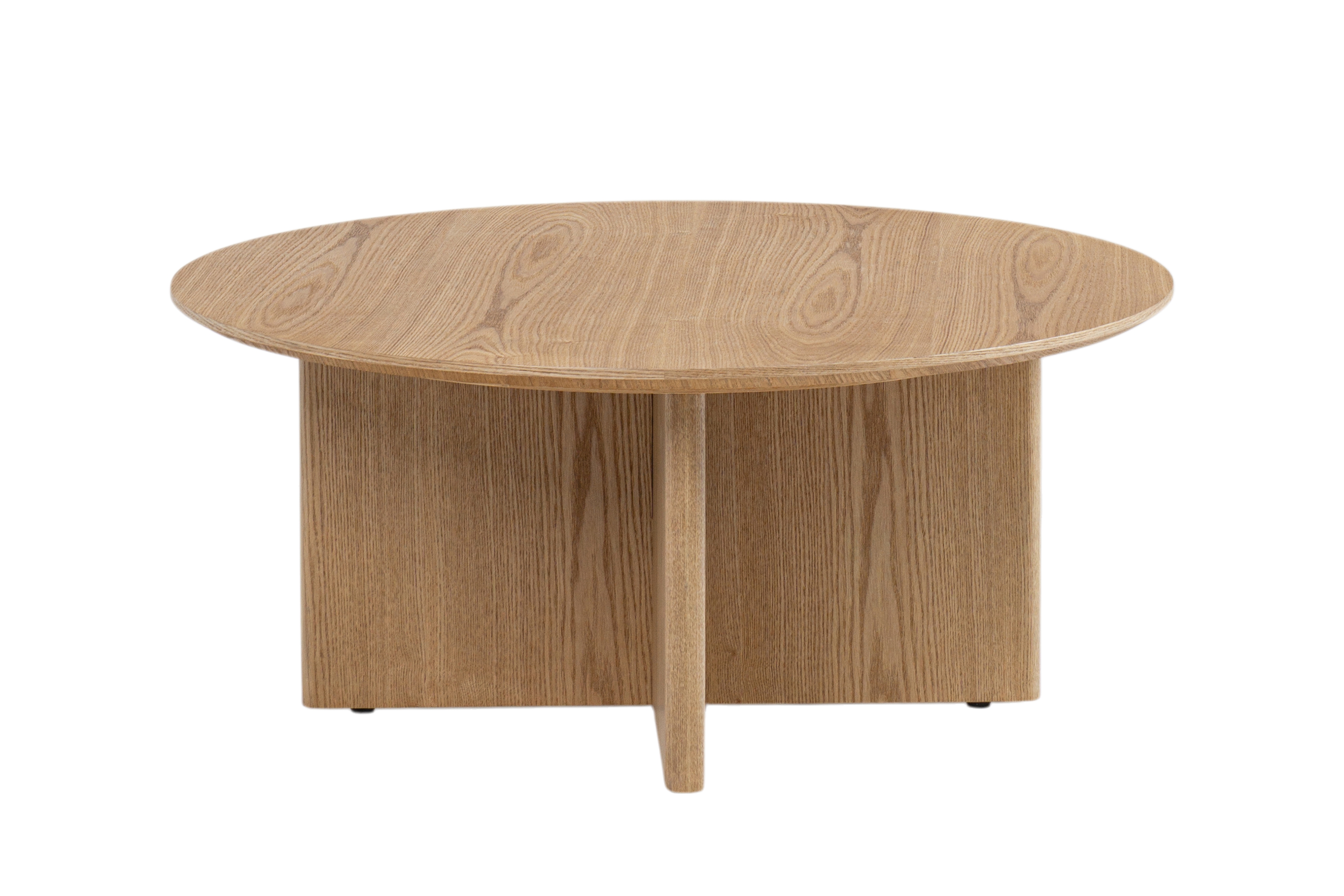 Stolik kawowy Nomis 80 cm okrągły - miel / jesion 
