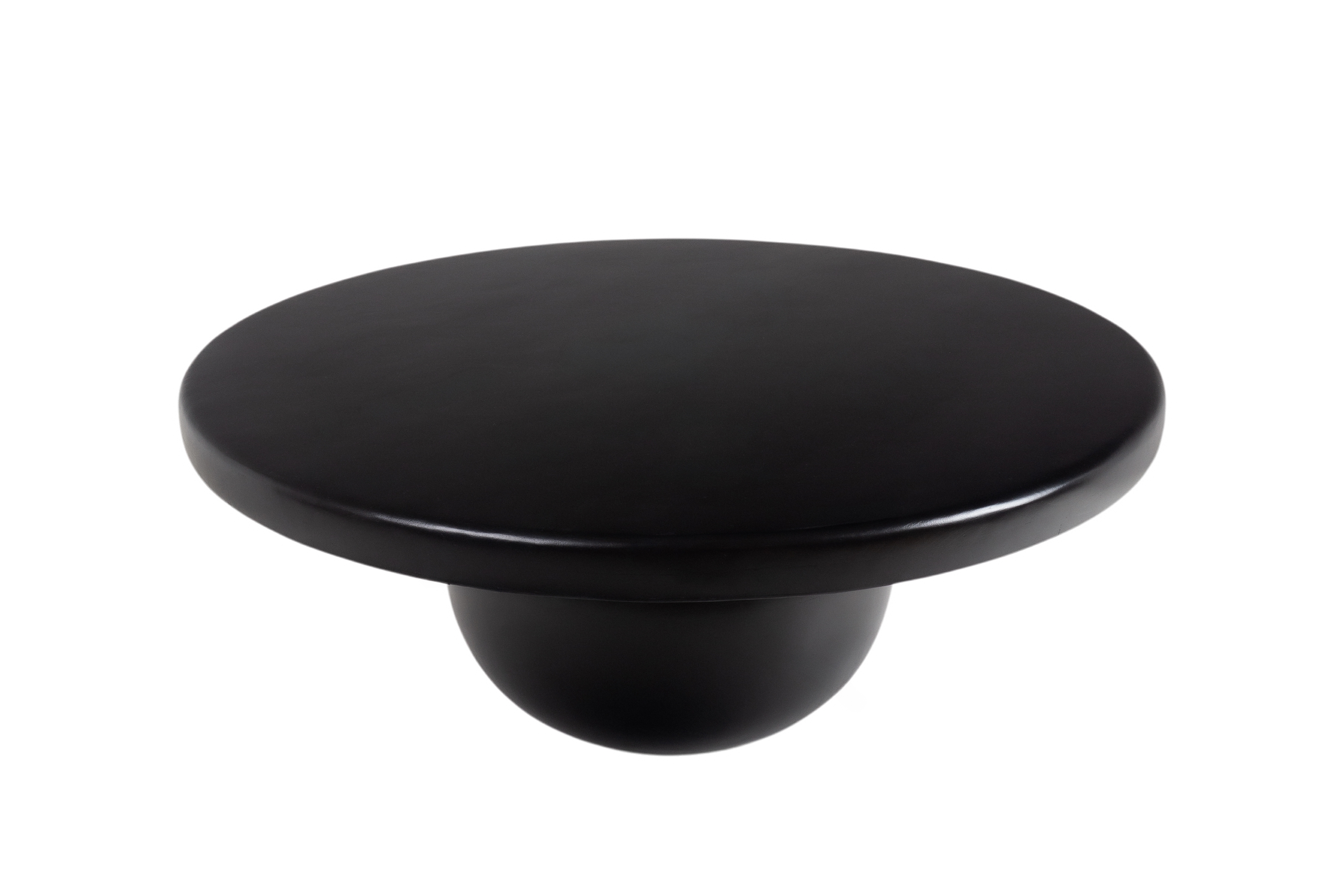 Stolik kawowy Nordis 90 cm okrągły - drewno Mango / czarny 