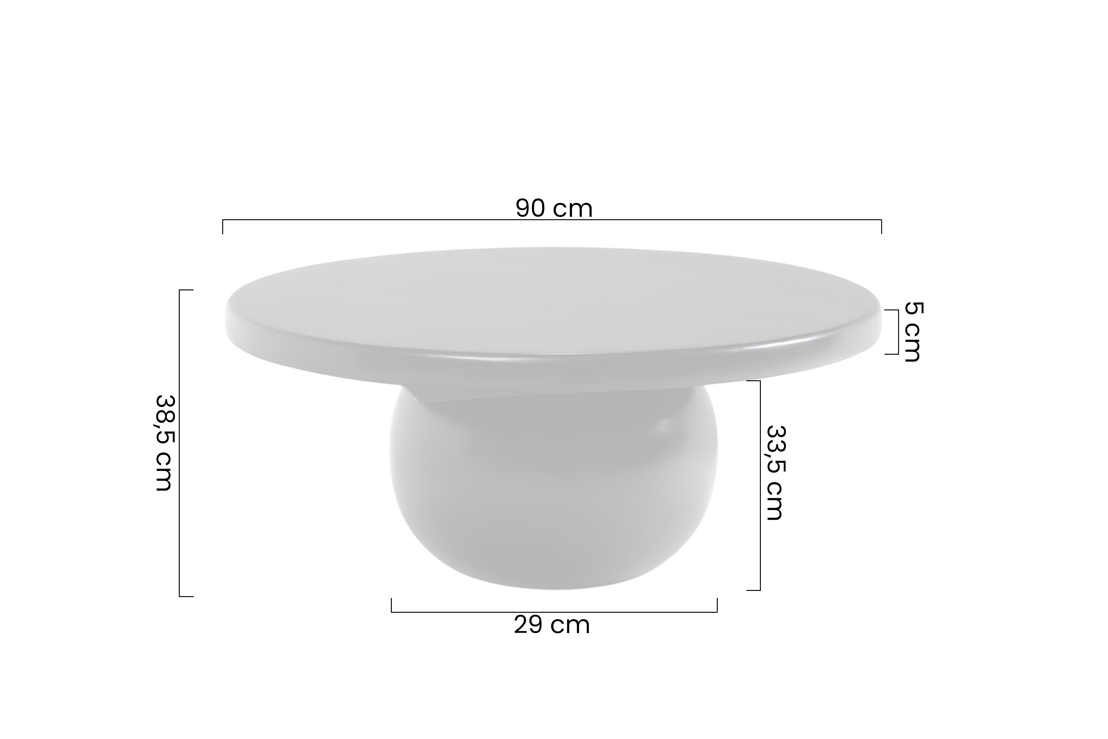 Stolik kawowy Nordis 90 cm okrągły - drewno Mango / czarny