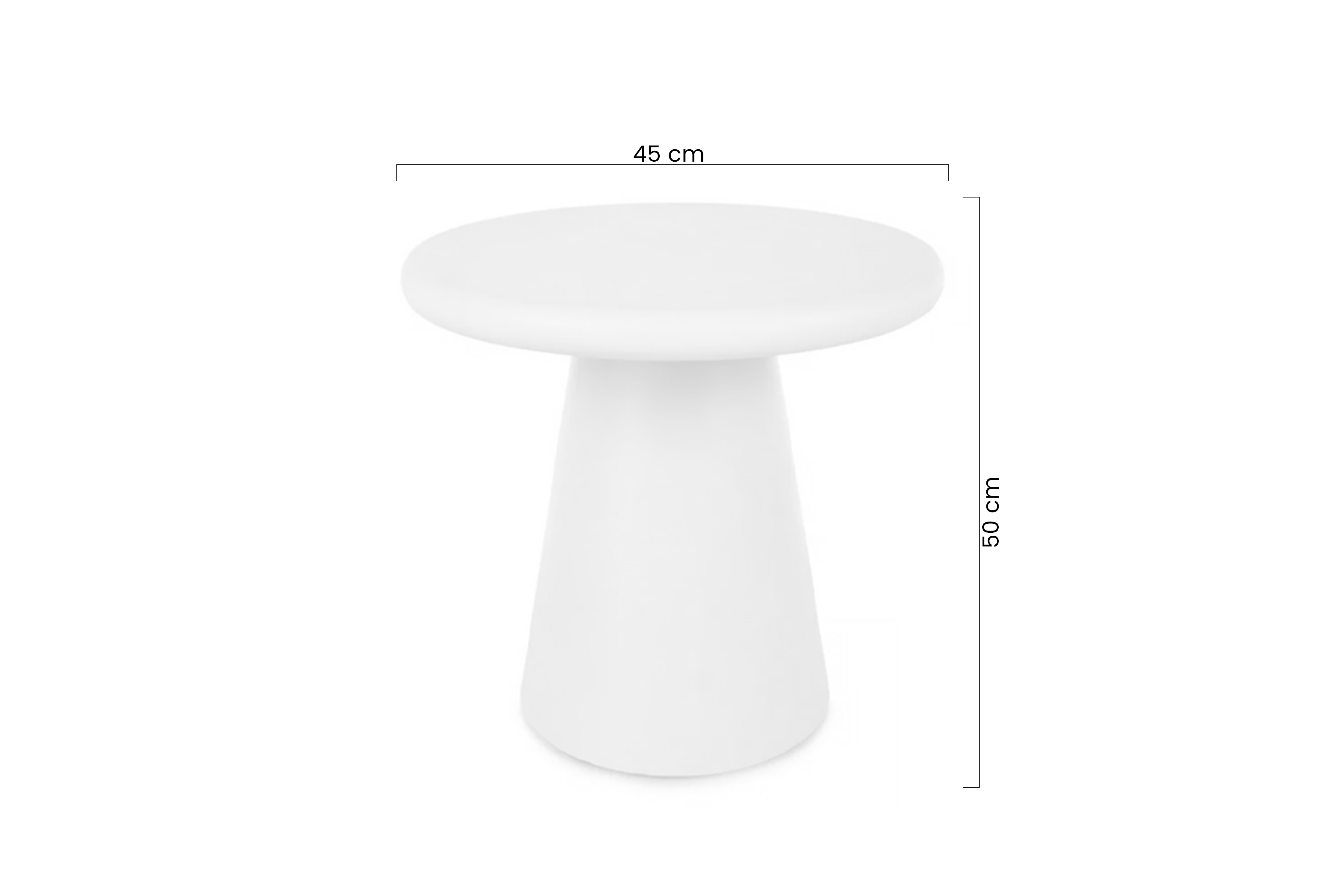 Stolik kawowy okrągły Clav 45 cm - jasny szary