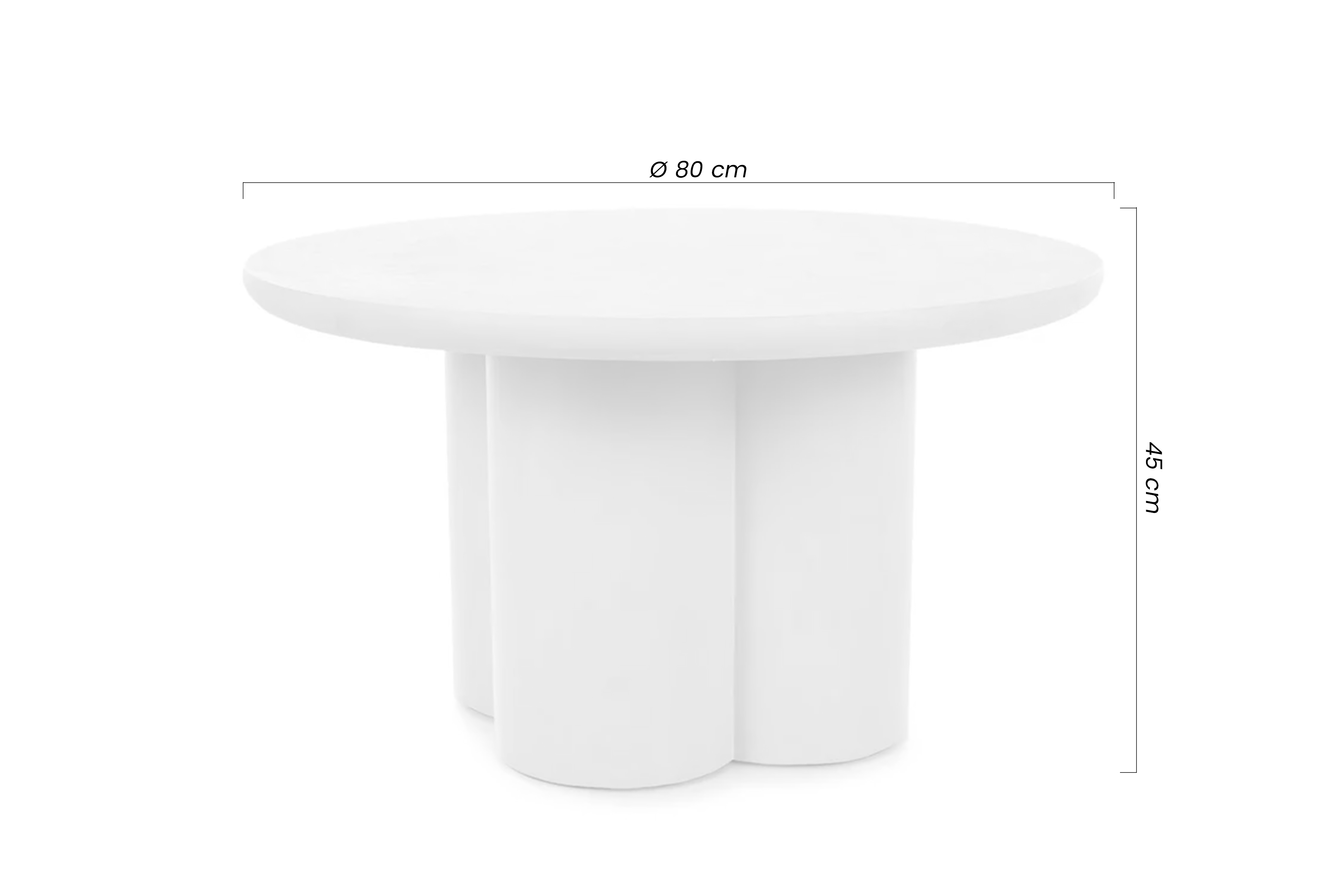 Stolik kawowy okrągły Cylindus 80 cm - ciemny beżowy