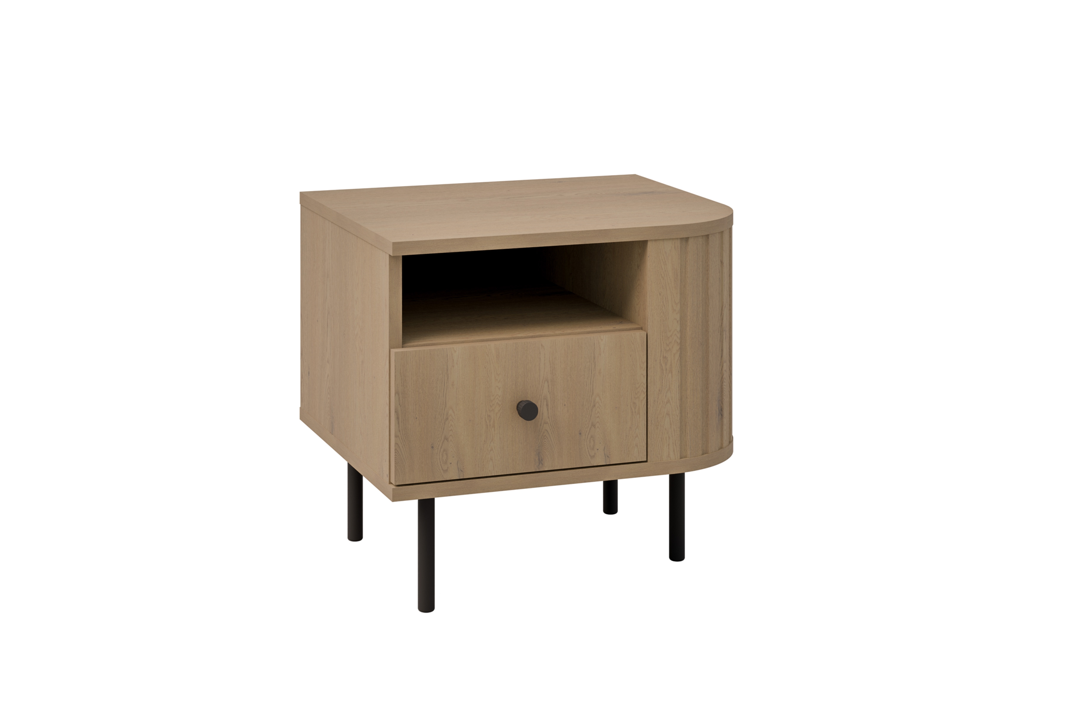 Szafka nocna Lento 48 cm z szufladą - dąb cremona